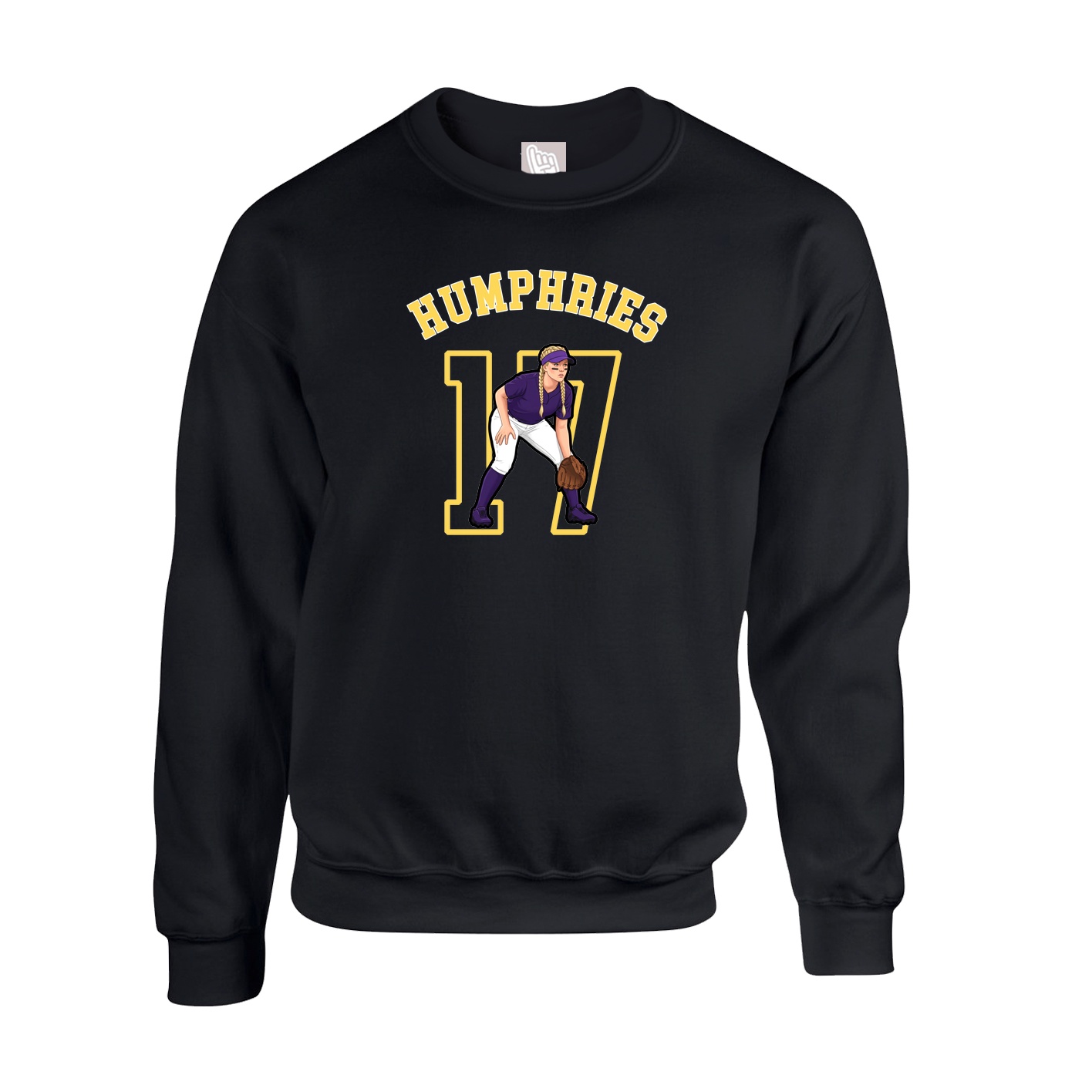 Fleece Crew — Shirsey Arch in Black