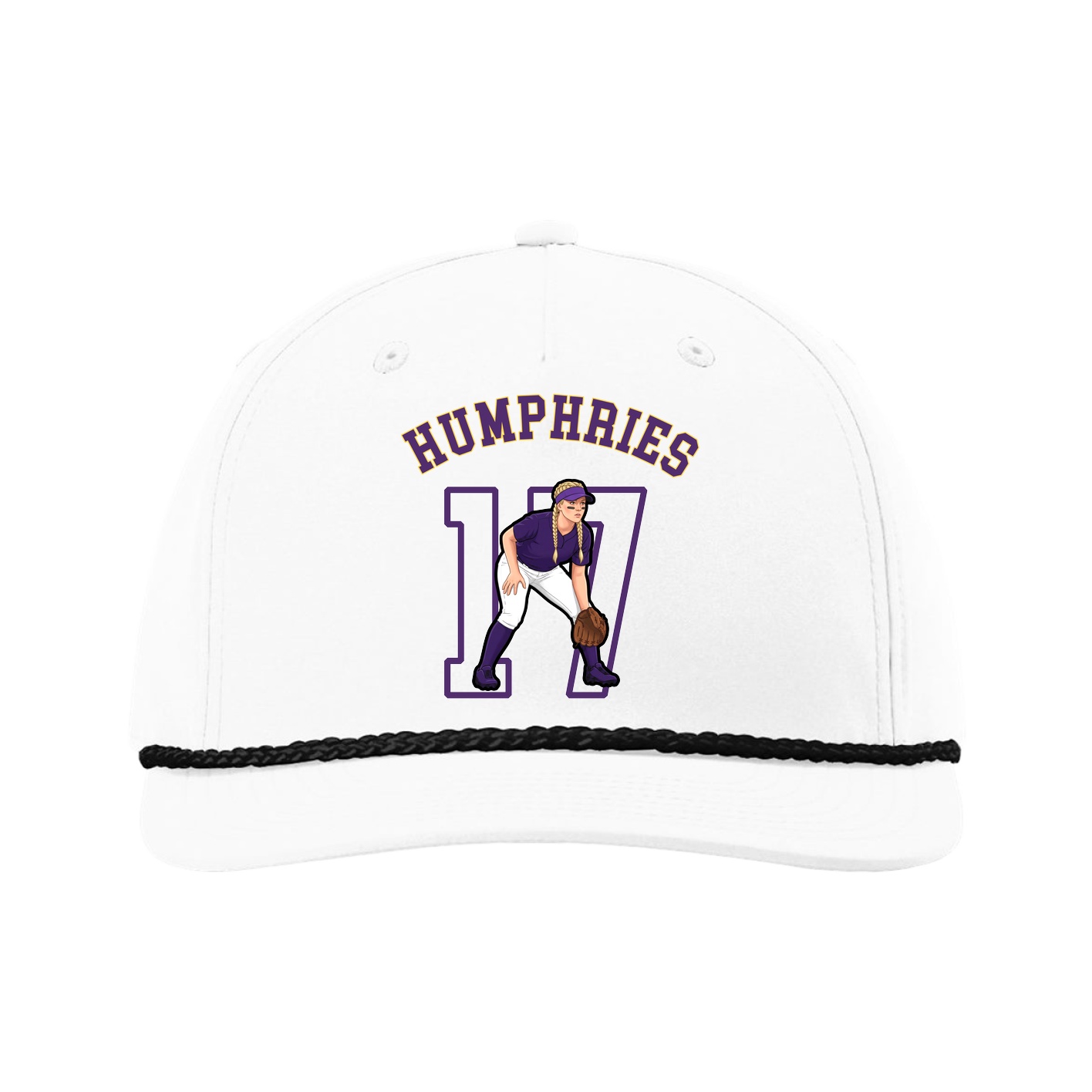 Five-Panel Classic Rope Cap — Shirsey Arch in White