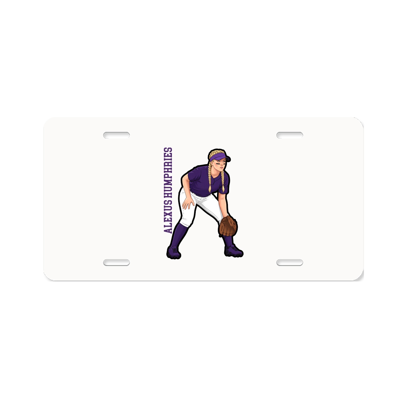 License Plate — Name Vertical in Classic