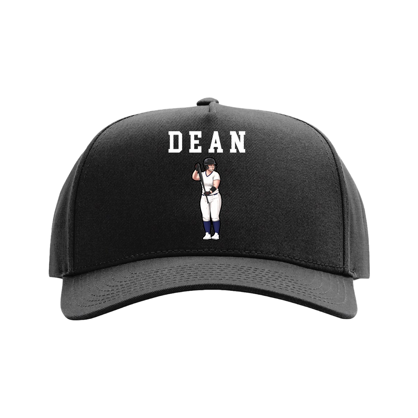 Full Fabric Five-Panel Champ Cap — Shirsey in Black
