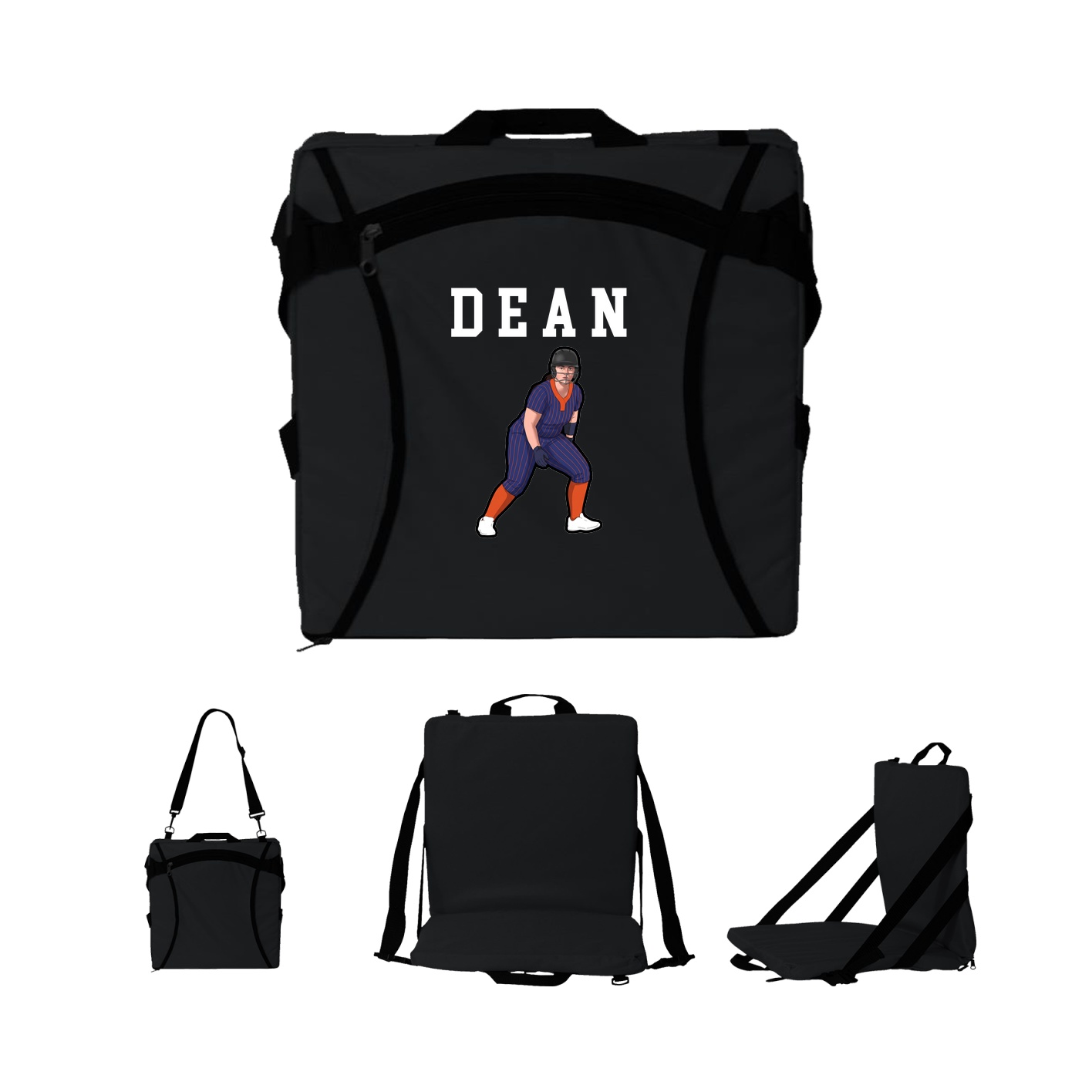 Folding Stadium Seat — Shirsey in Black