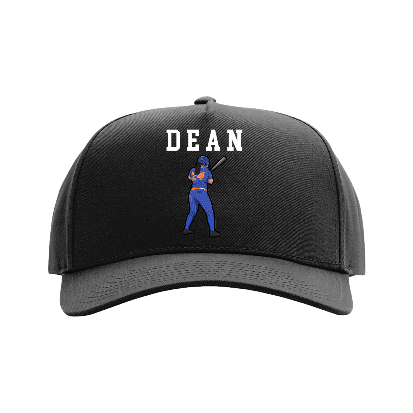 Full Fabric Five-Panel Champ Cap — Shirsey in Black