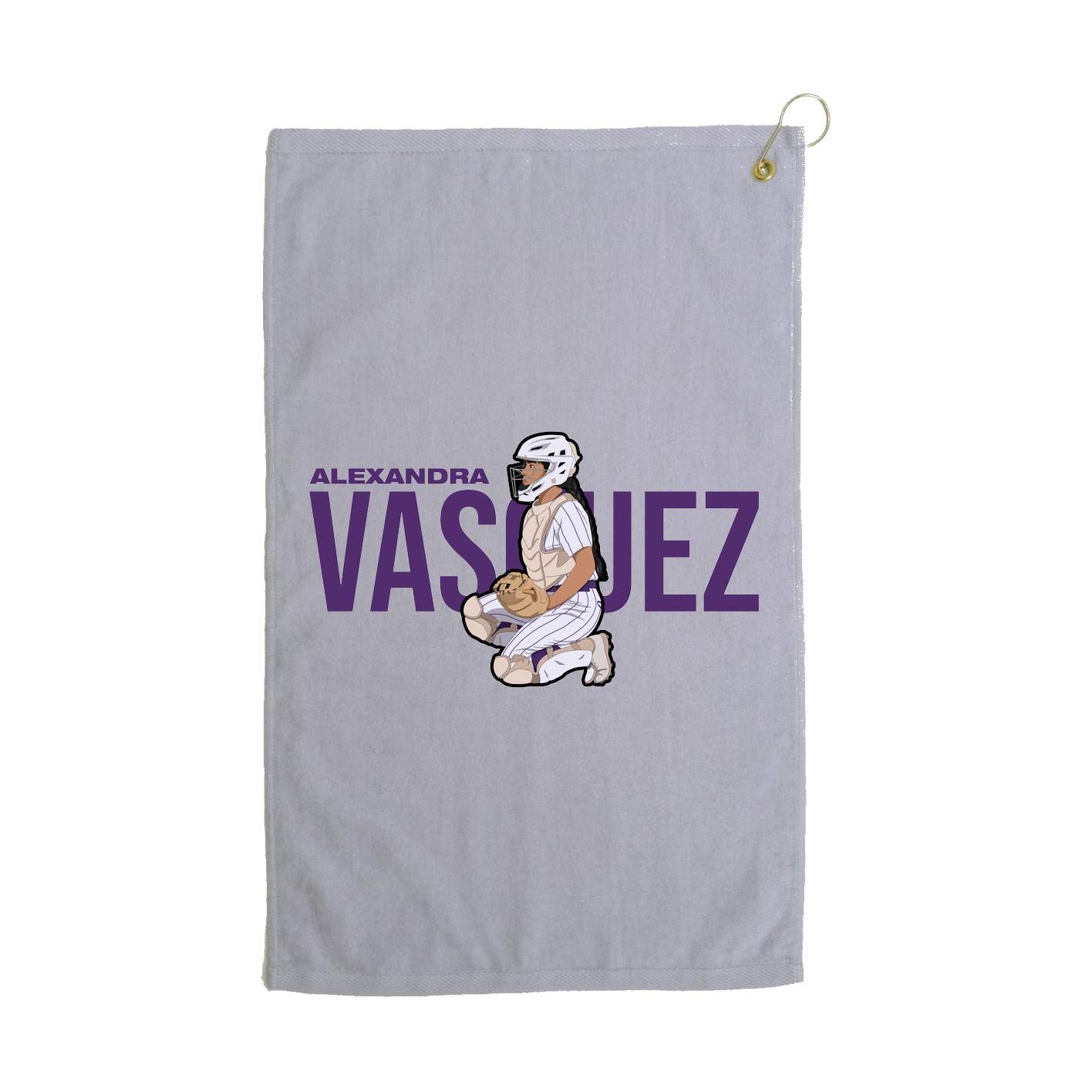 Golf Towel — Player Name in Grey