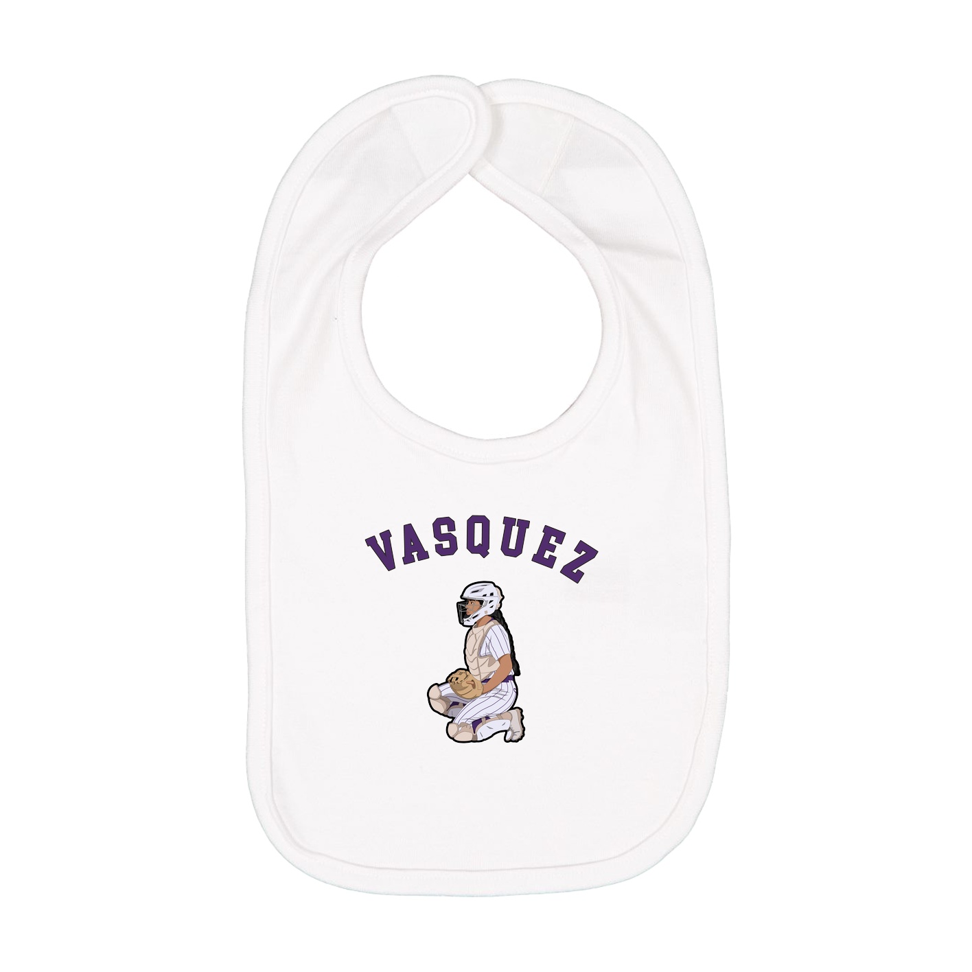 Infant Bib — Shirsey Arch in White