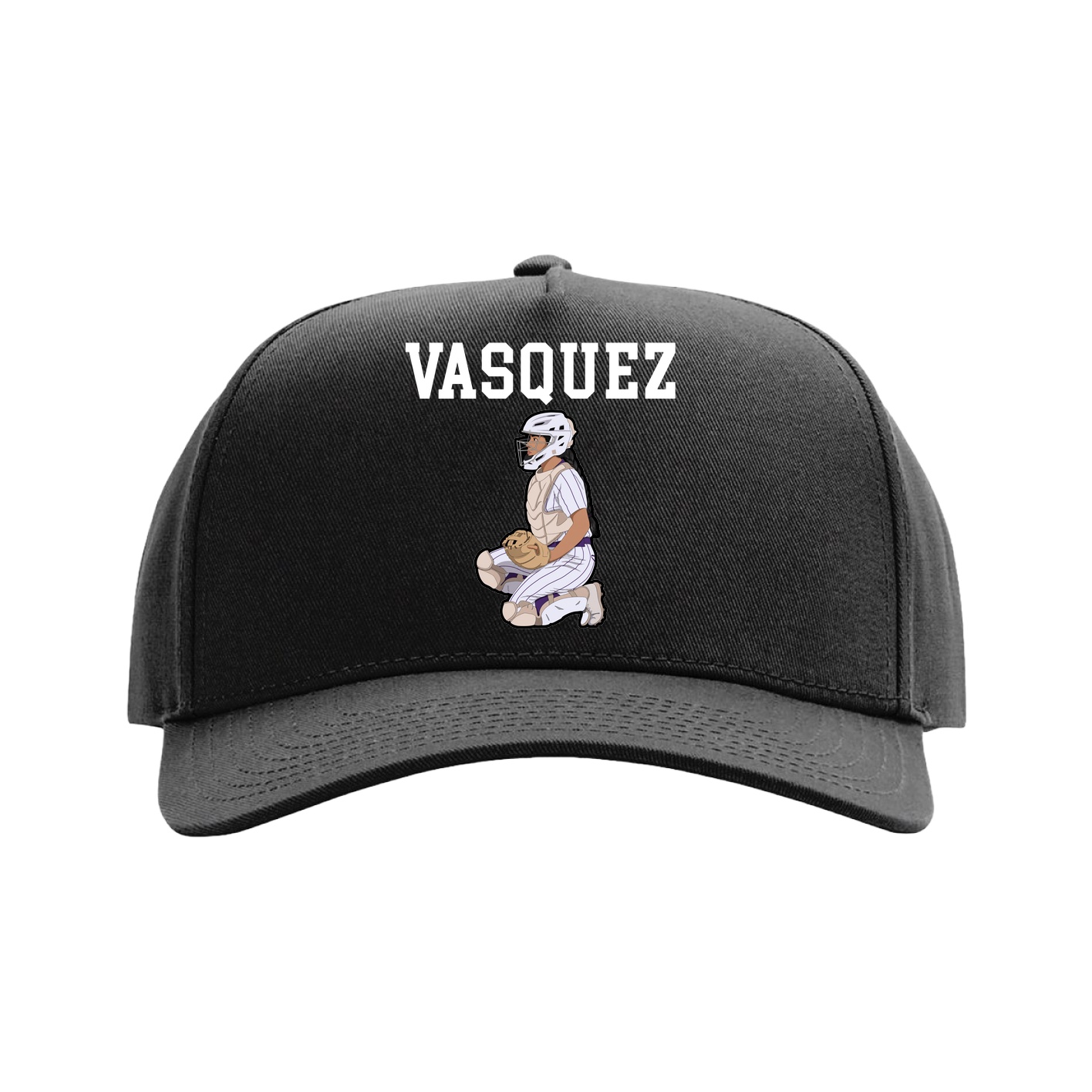 Full Fabric Five-Panel Champ Cap — Shirsey in Black