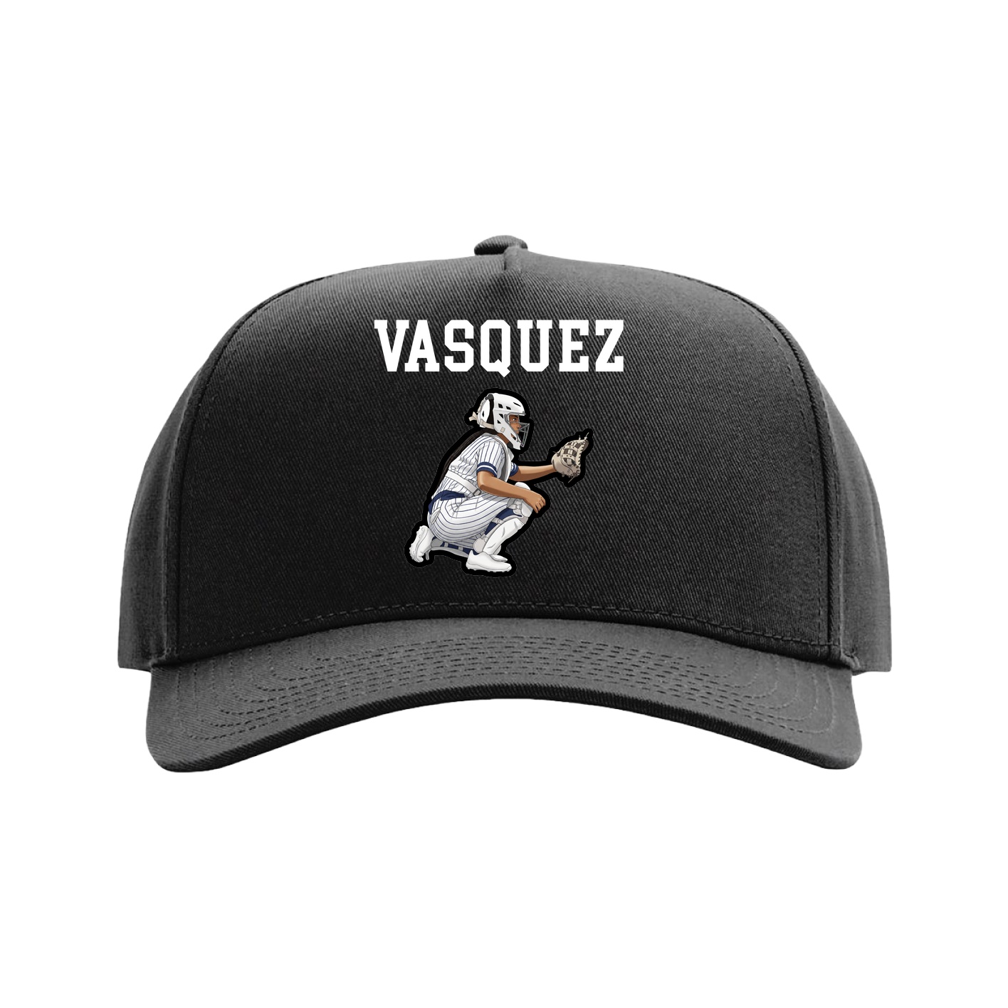 Full Fabric Five-Panel Champ Cap — Shirsey in Black