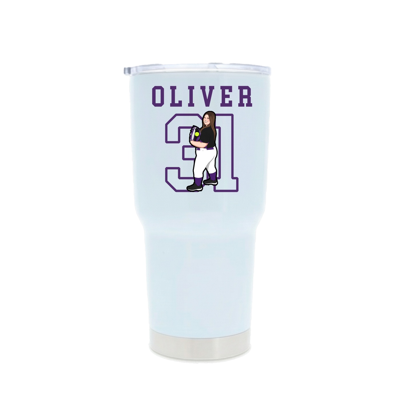 30oz Stainless Steel Tumbler — Shirsey in White