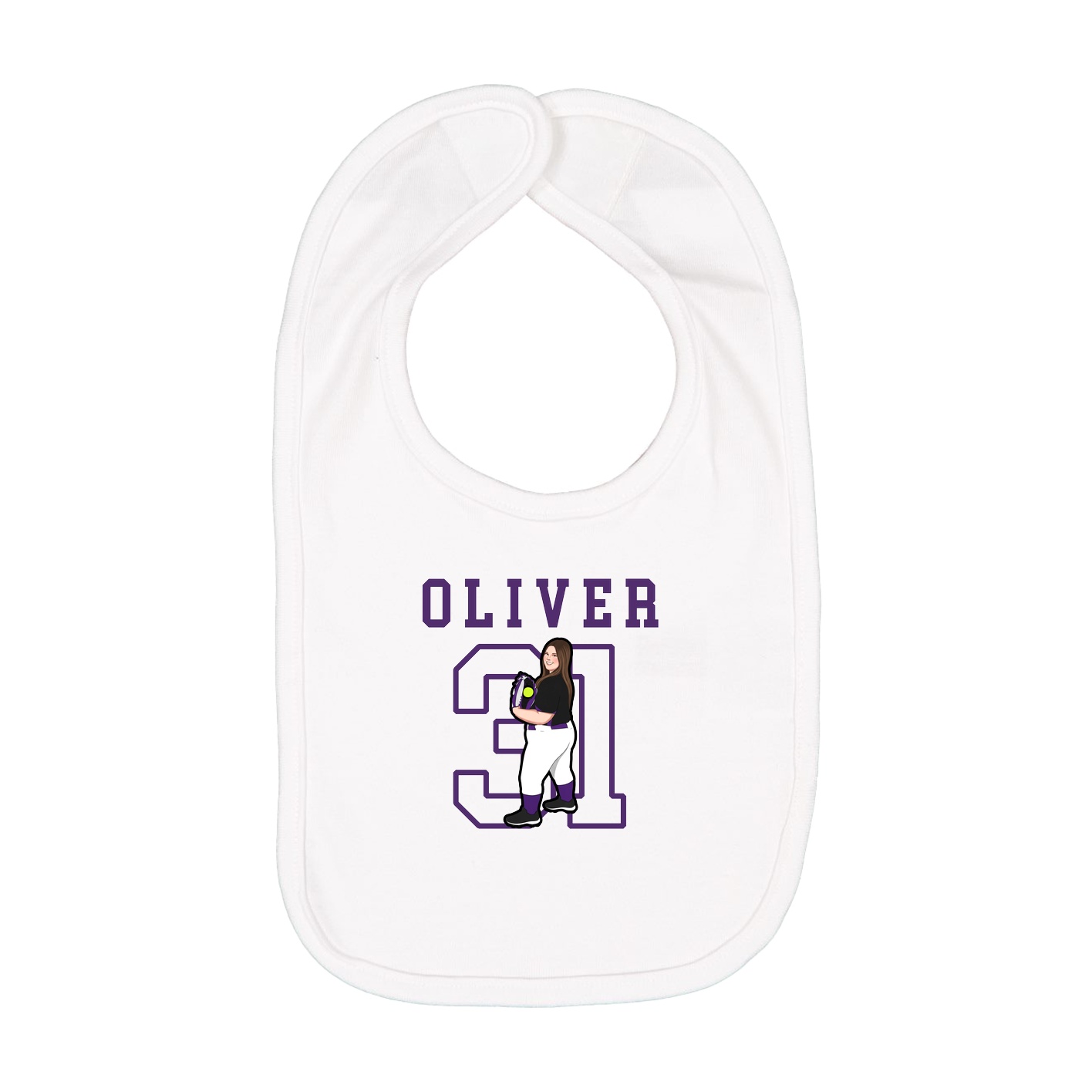 Infant Bib — Shirsey in White