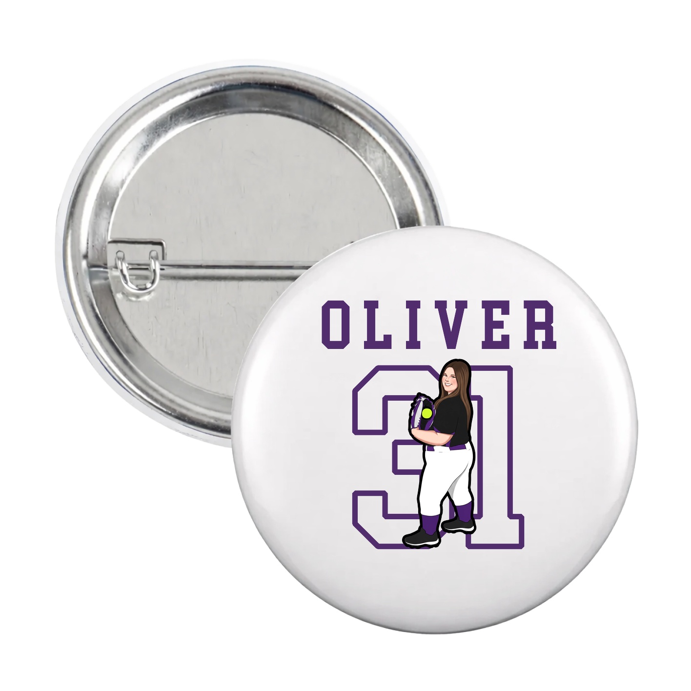 Game Day Button — Shirsey in White