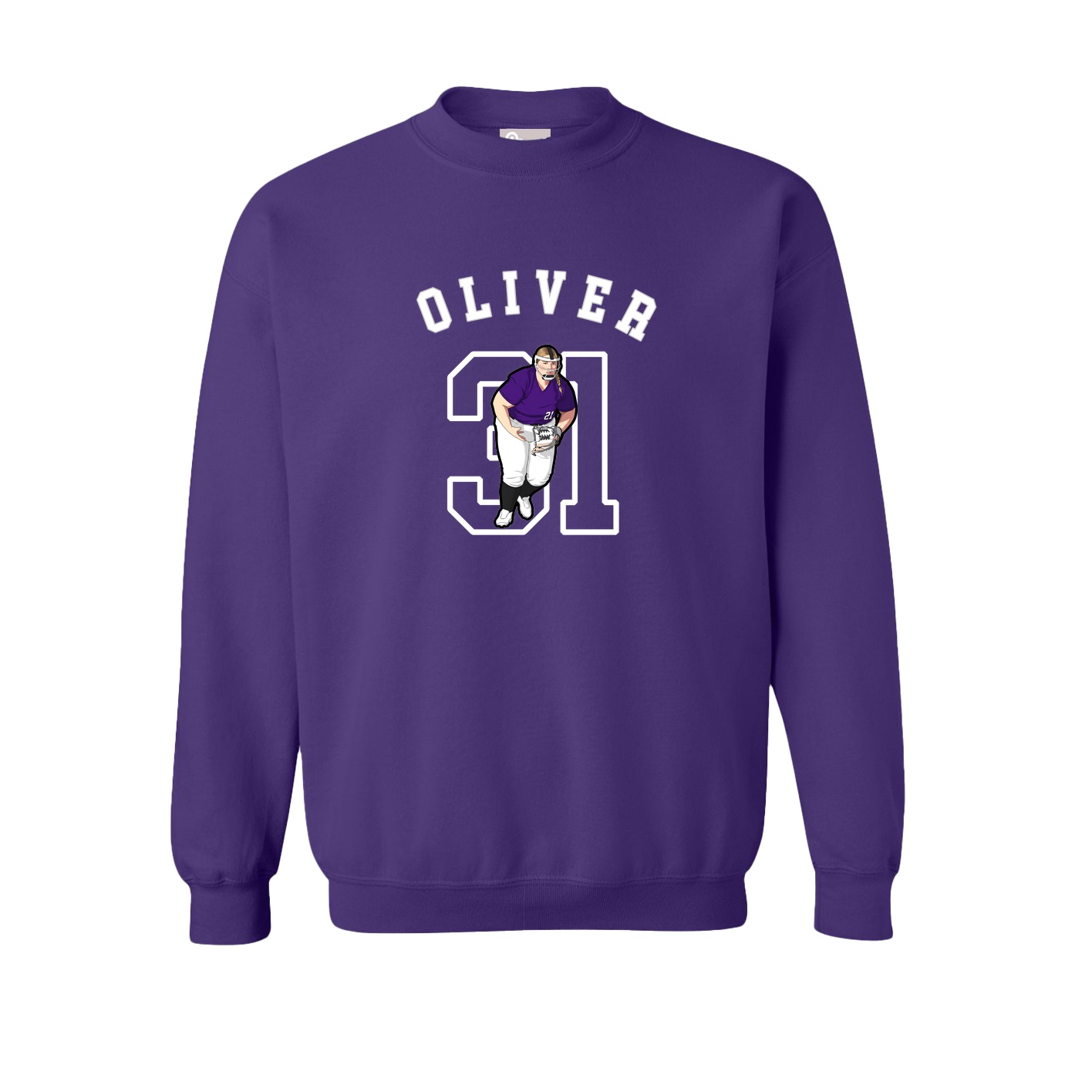 Fleece Crew — Shirsey Arch in Purple