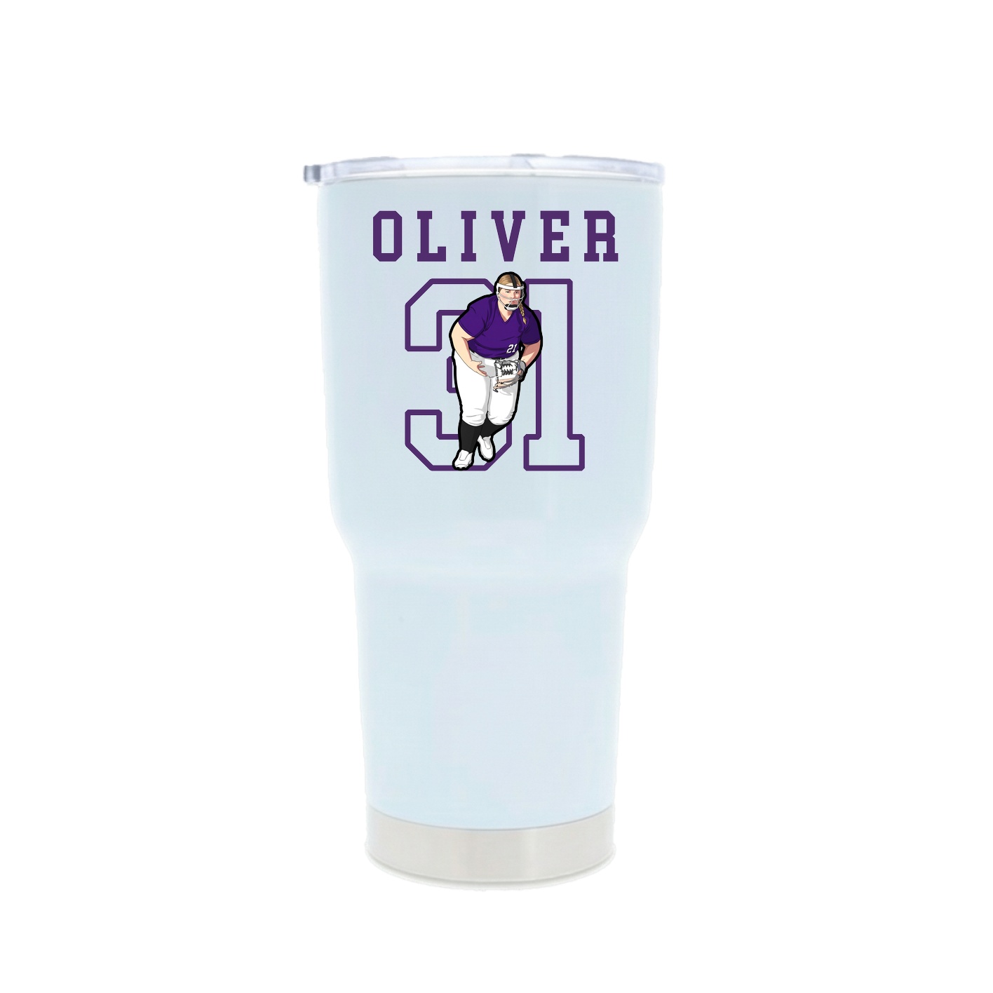 30oz Stainless Steel Tumbler — Shirsey in White