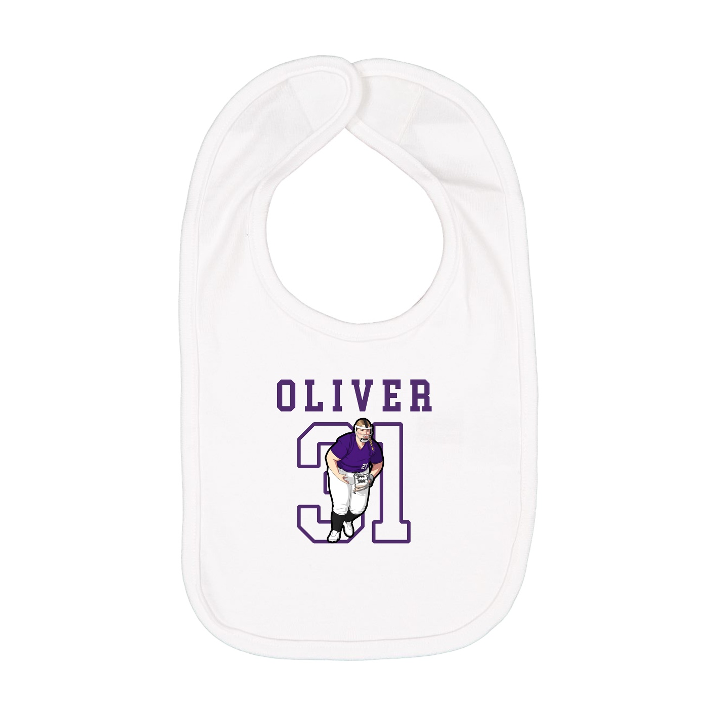 Infant Bib — Shirsey in White