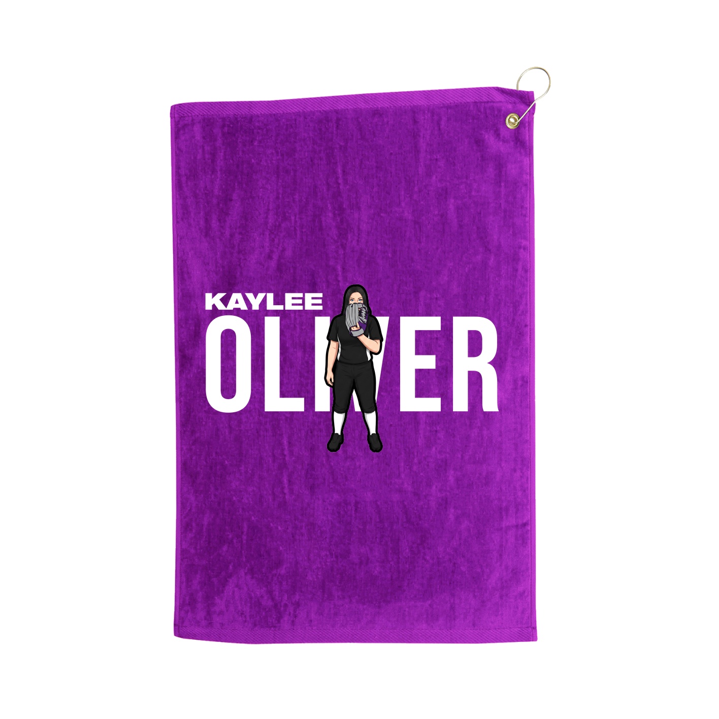 Golf Towel — Player Name in Purple