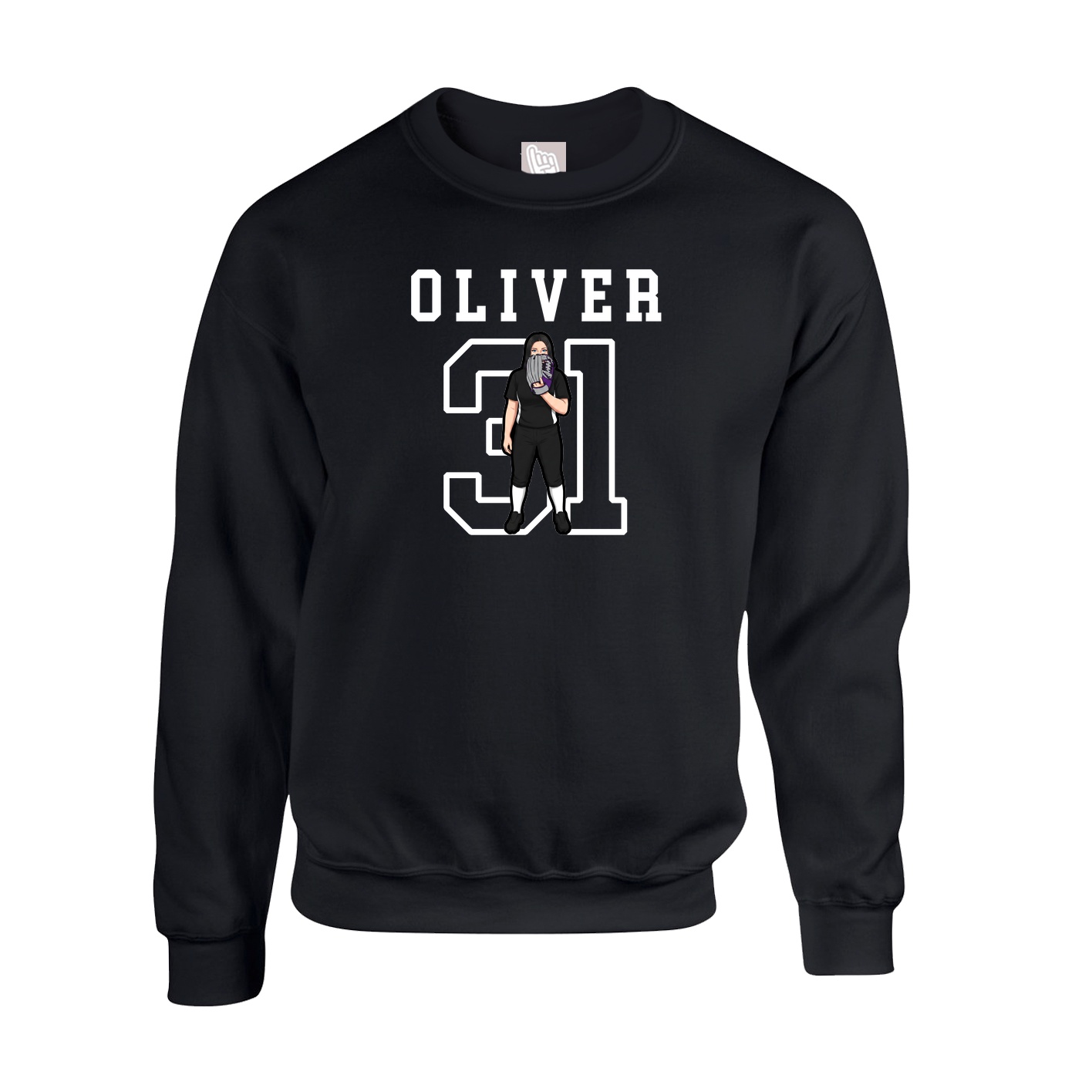 Fleece Crew — Shirsey in Black