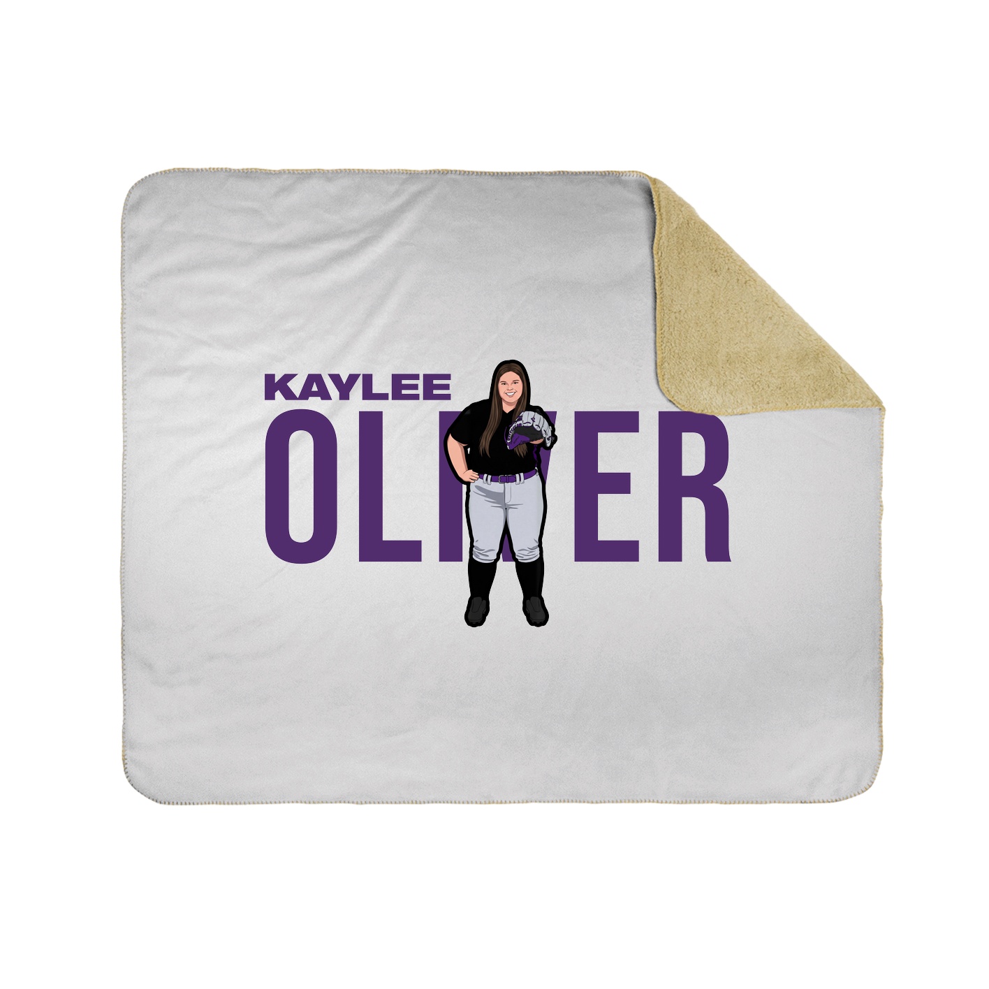 Throw Blanket — Player Name in White