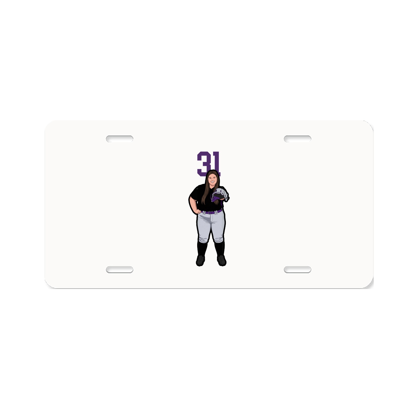 License Plate — Number Top in Classic