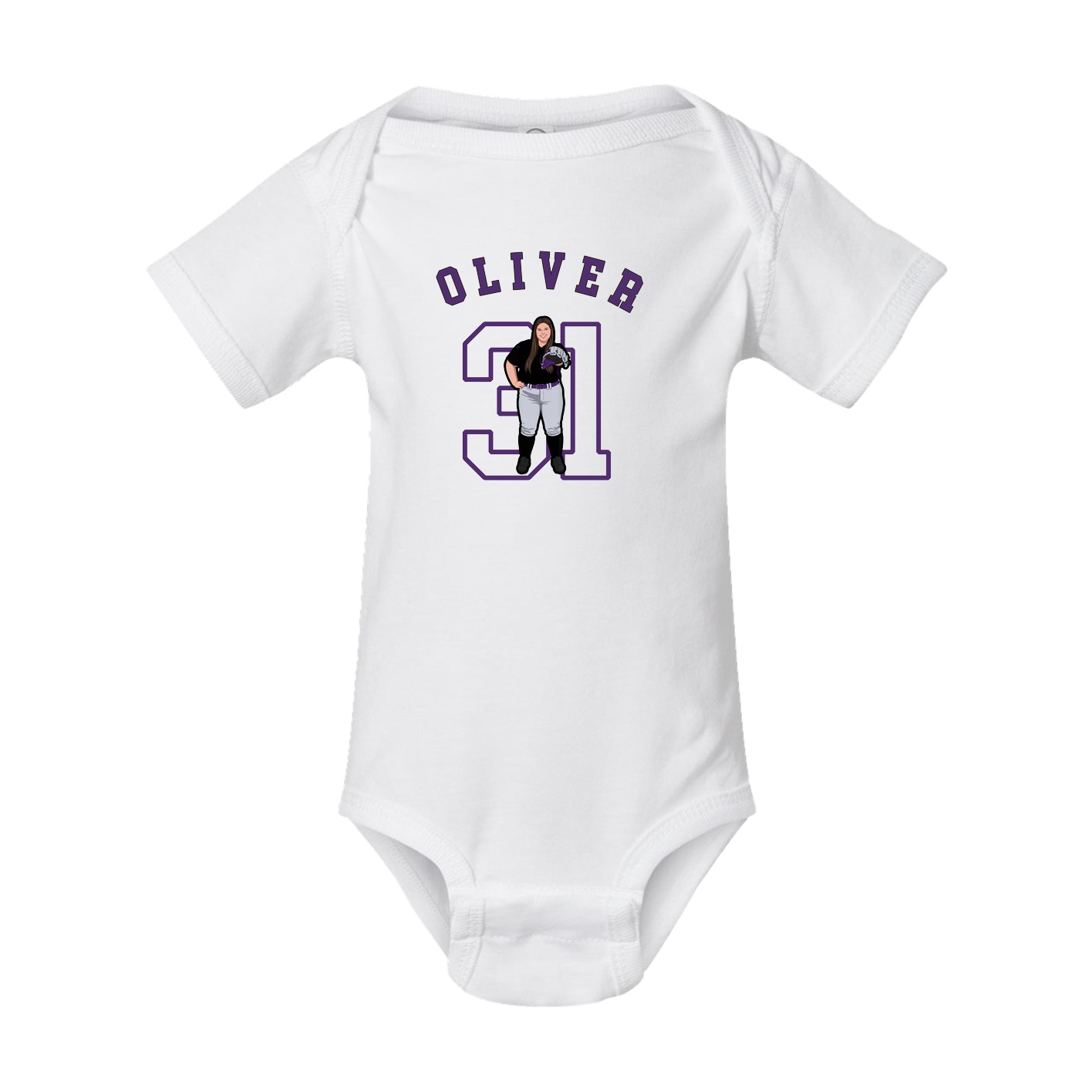 Baby Onesie — Shirsey Arch in White