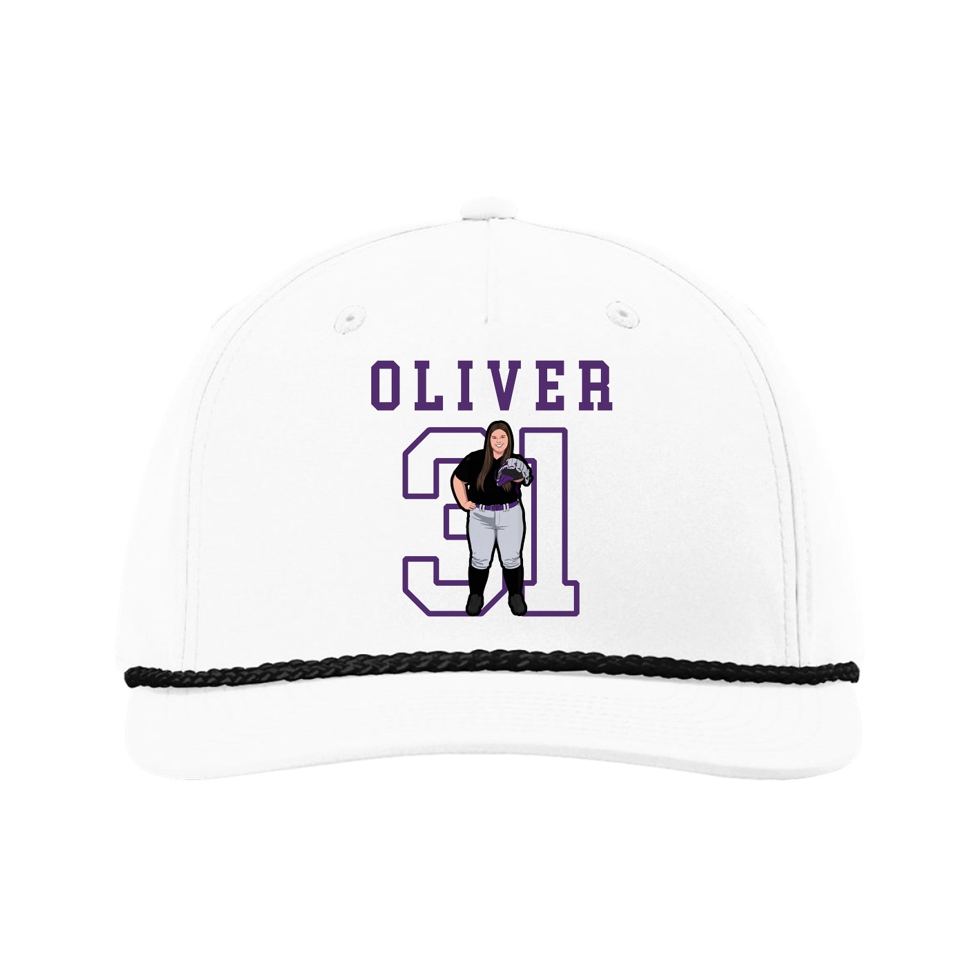 Five-Panel Classic Rope Cap — Shirsey in White