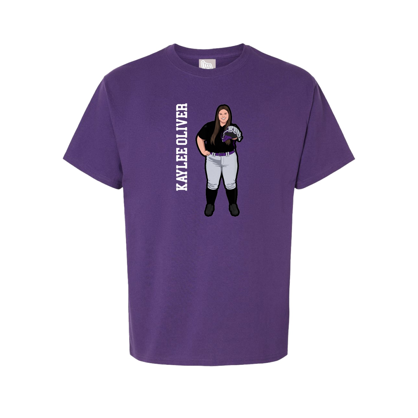 Tee — Name Vertical in Purple