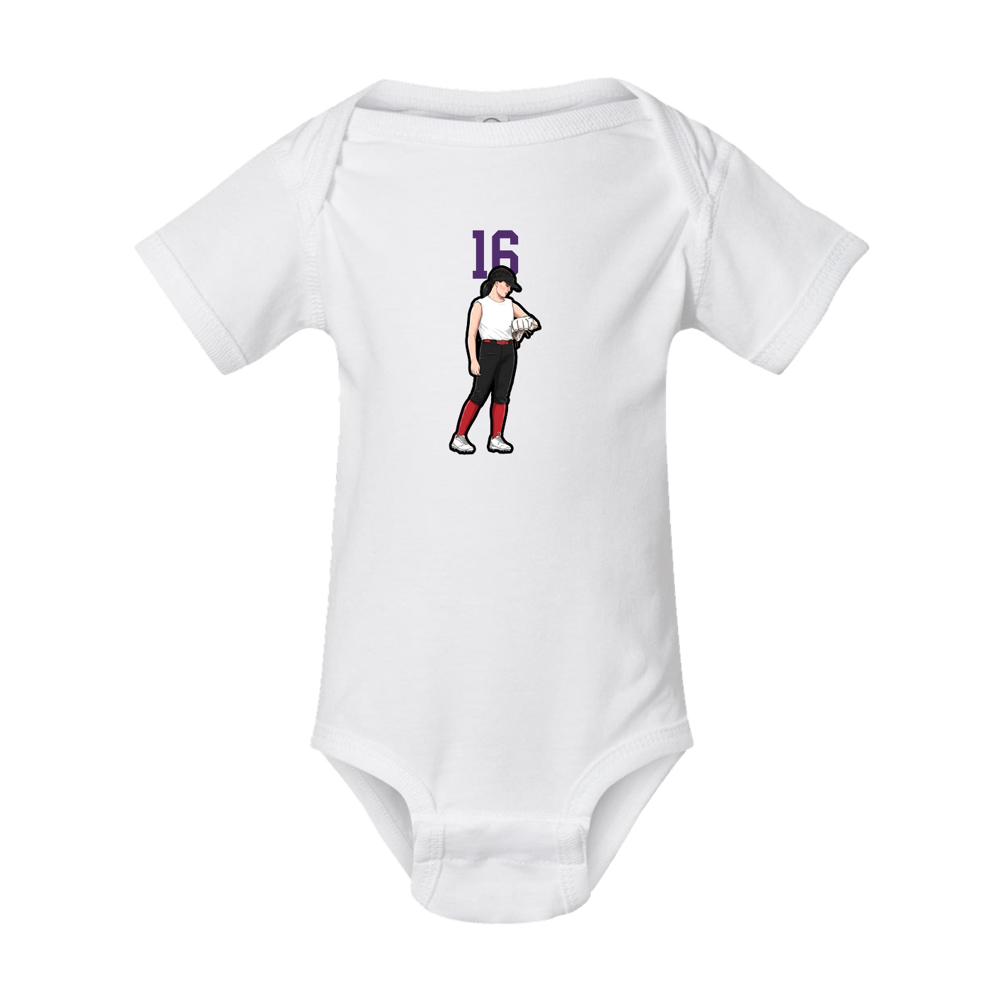 Baby Onesie — Number Top in White