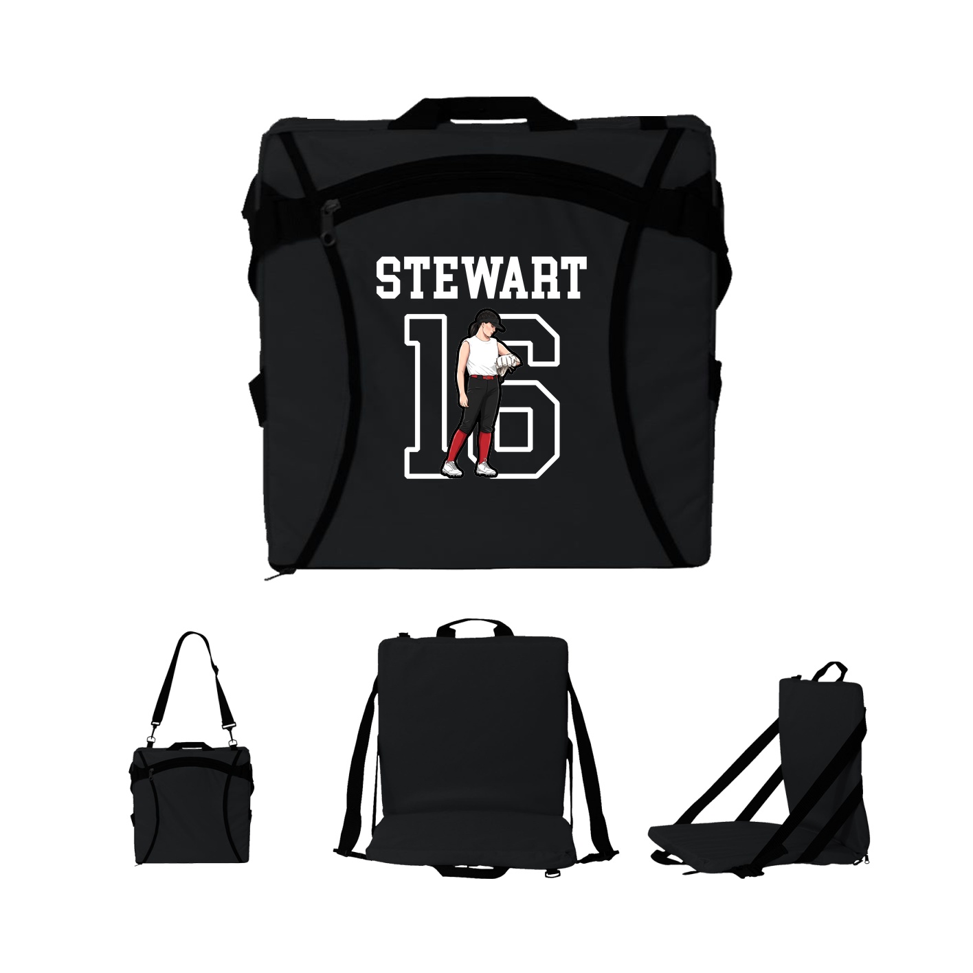 Folding Stadium Seat — Shirsey in Black