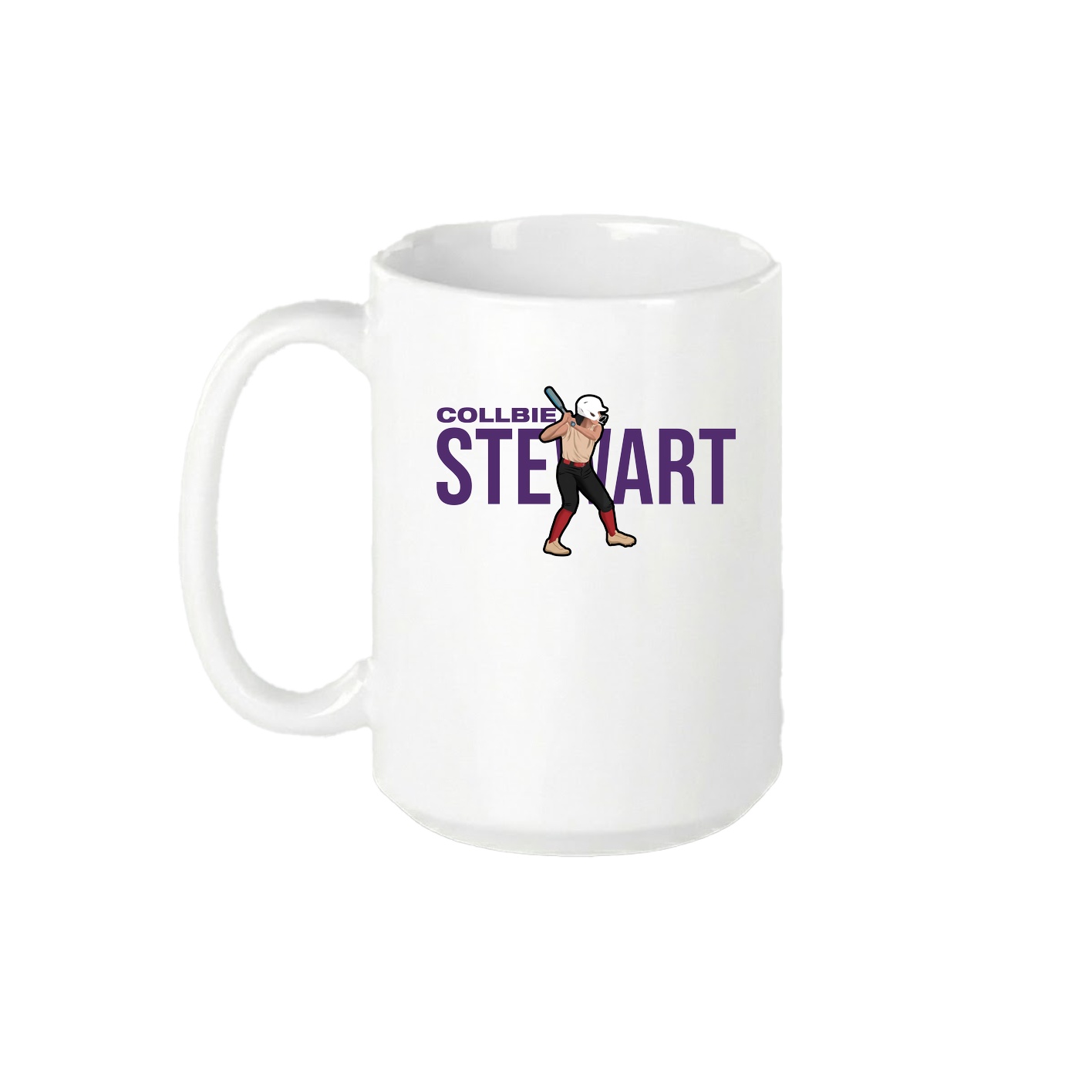 15oz Coffee Mug — Player Name in White