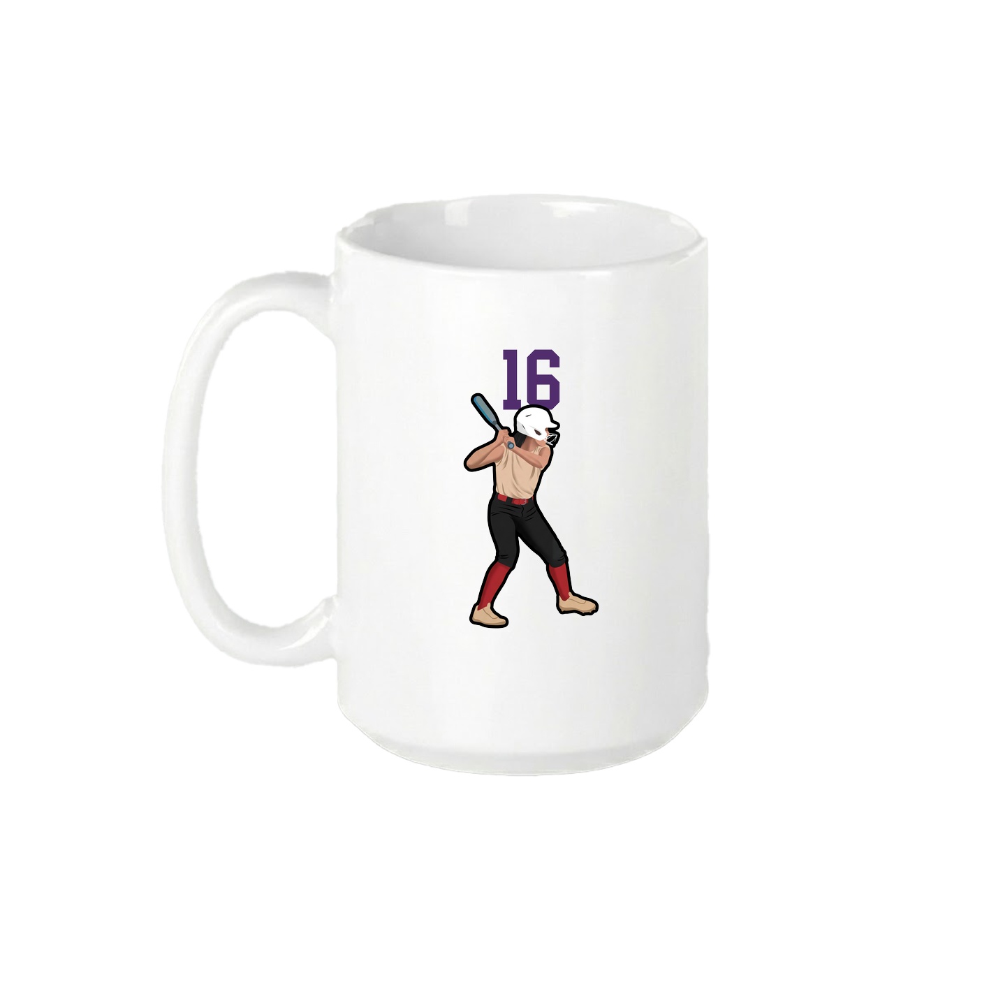15oz Coffee Mug — Number Top in White