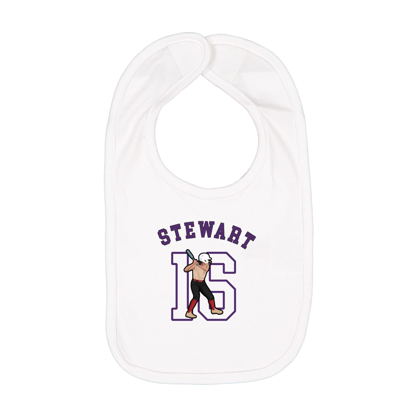 Infant Bib — Shirsey Arch in White