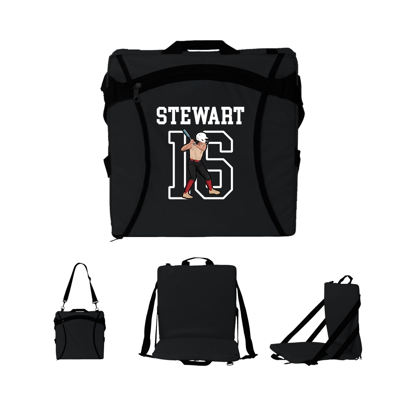 Folding Stadium Seat — Shirsey in Black