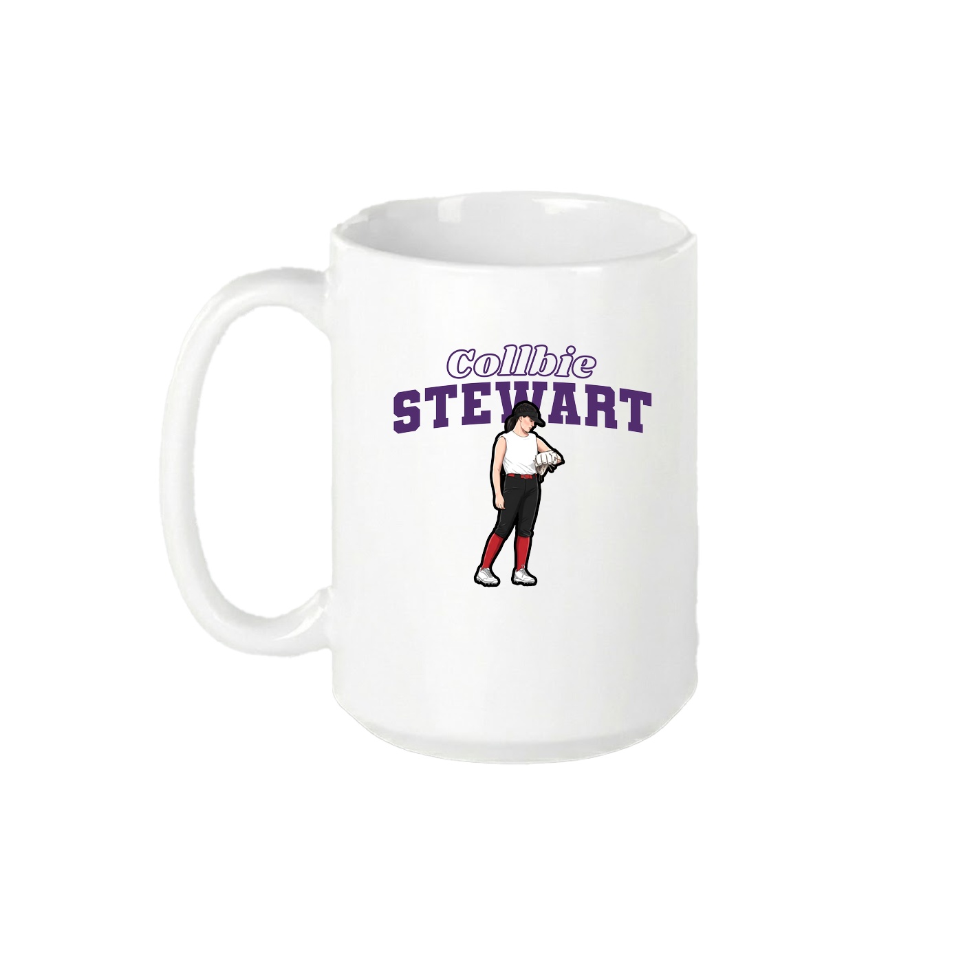 15oz Coffee Mug — Name Arch in White