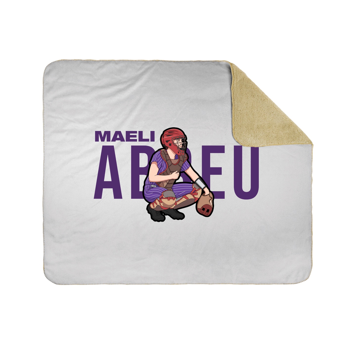 Throw Blanket — Player Name in White