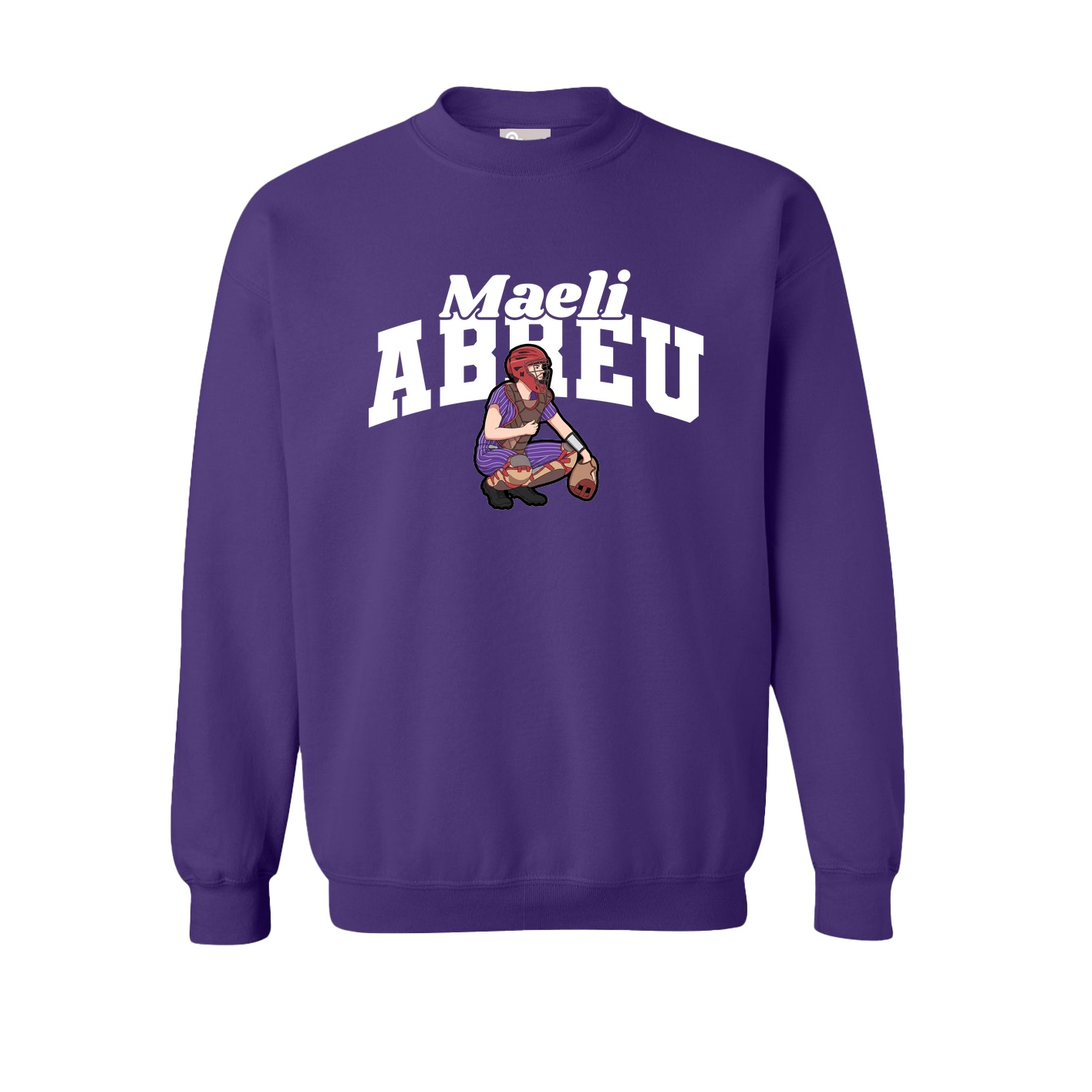 Fleece Crew — Signature Arch in Purple