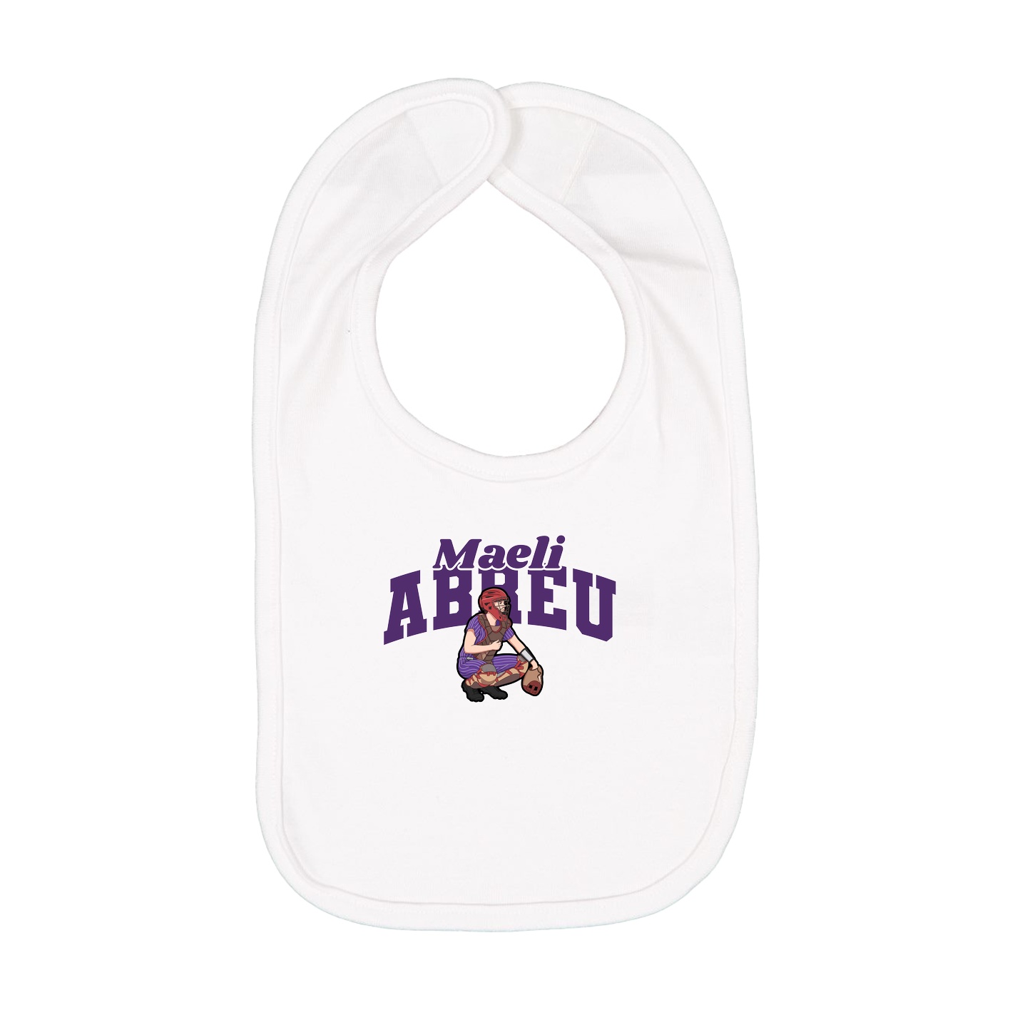 Infant Bib — Signature Arch in White