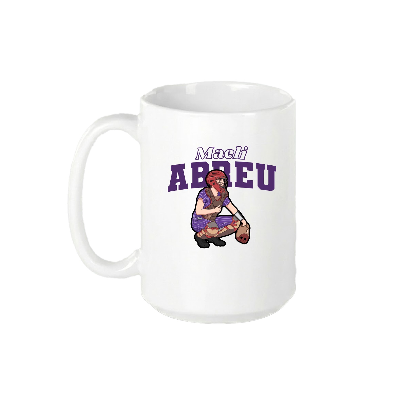 15oz Coffee Mug — Name Arch in White
