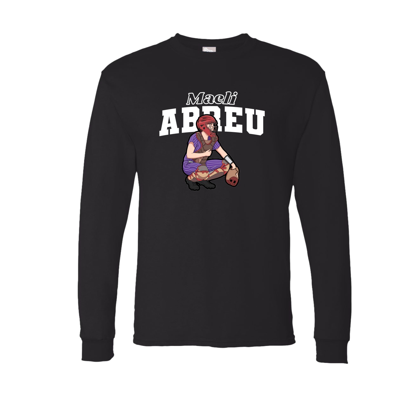 Long Sleeve Tee — Name Arch in Black