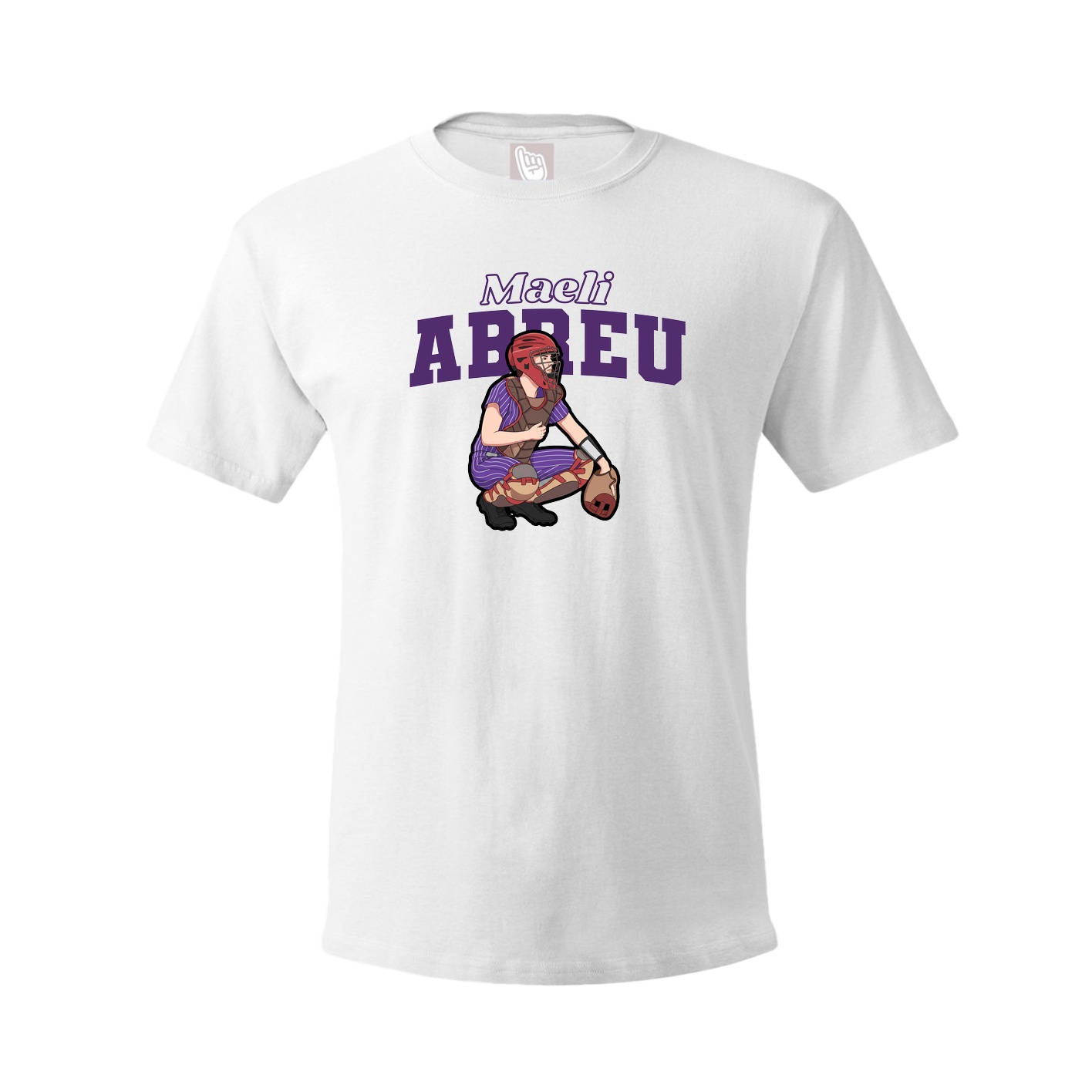 Youth Tee — Name Arch in White