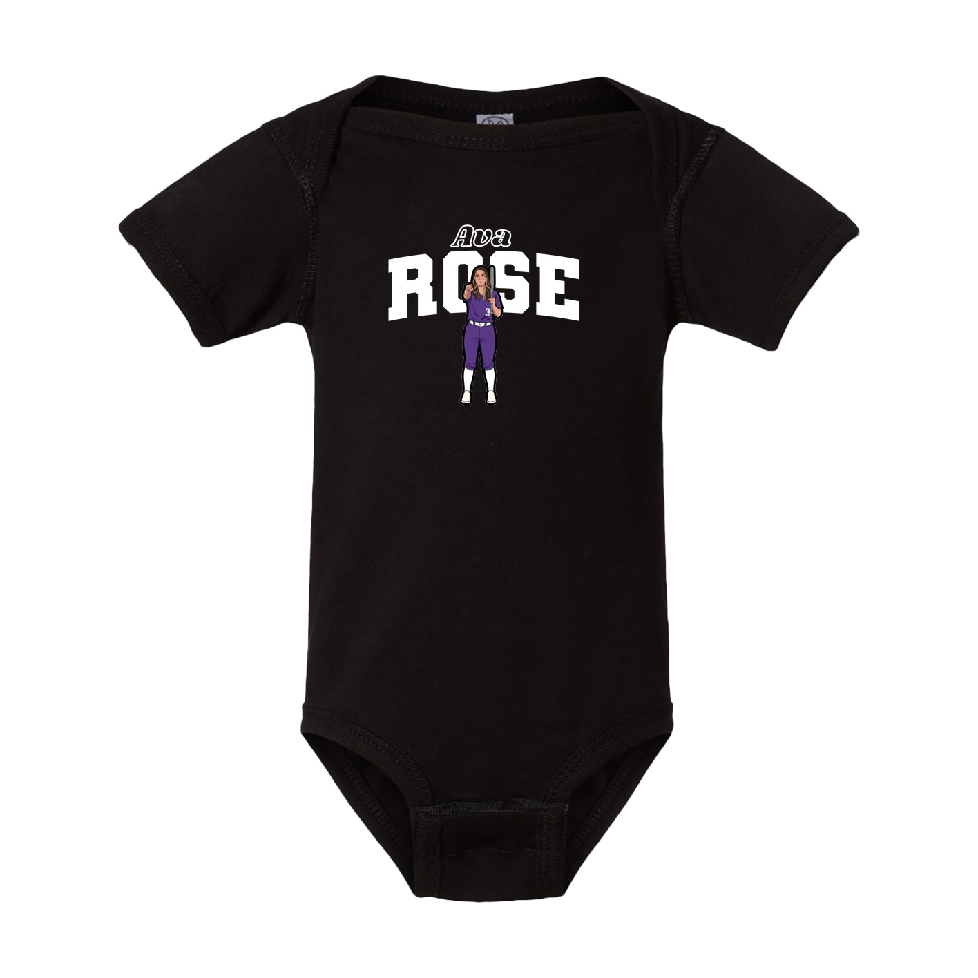 Baby Onesie — Name Arch in Black