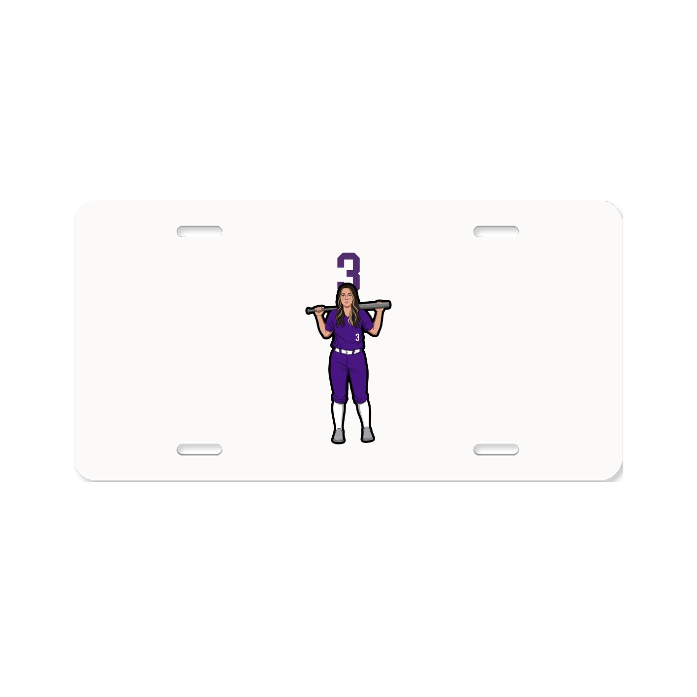 License Plate — Number Top in Classic