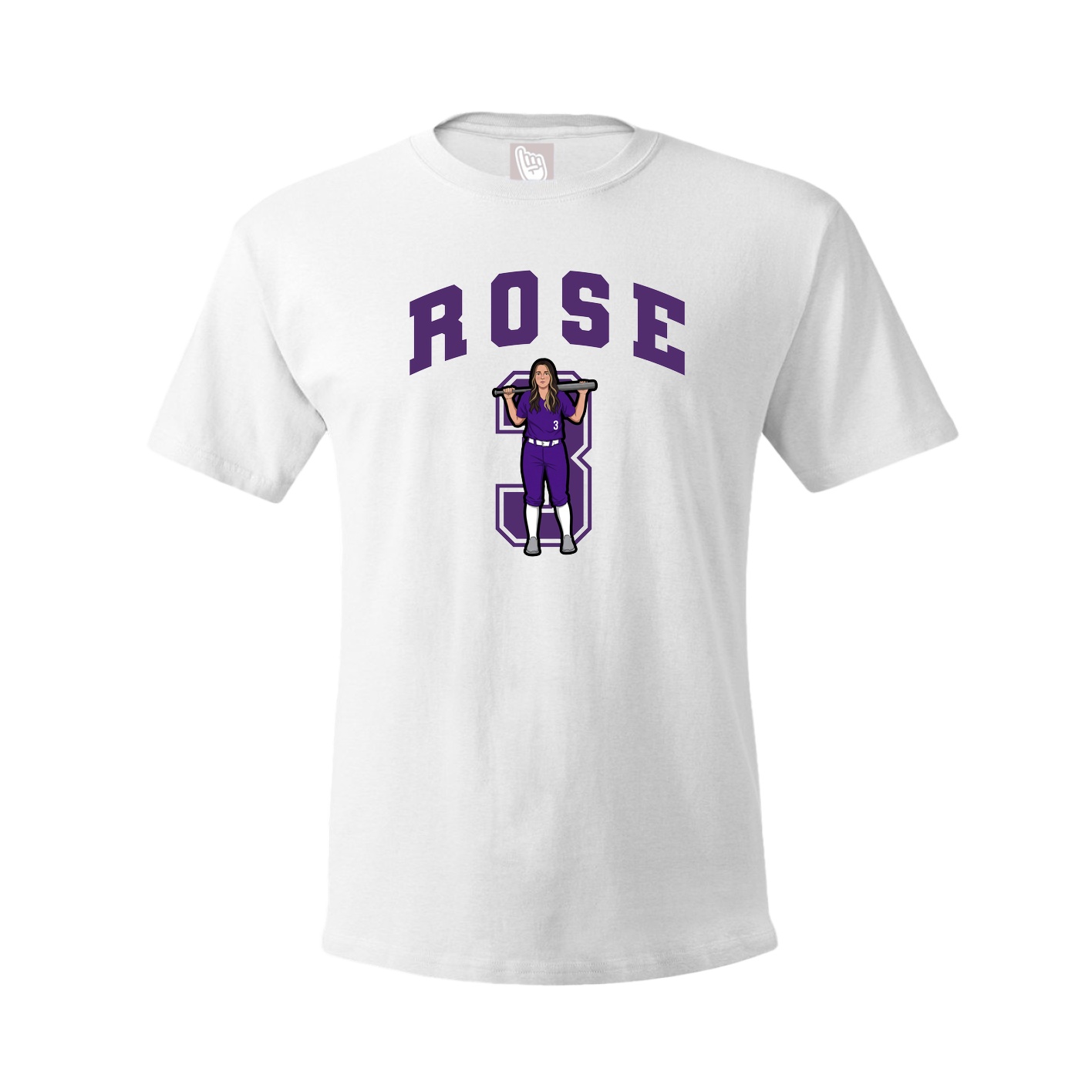 Youth Tee — Number in White