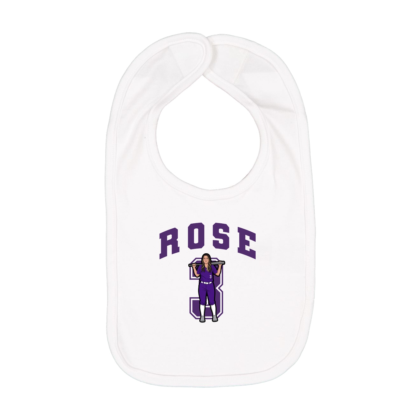 Infant Bib — Number in White