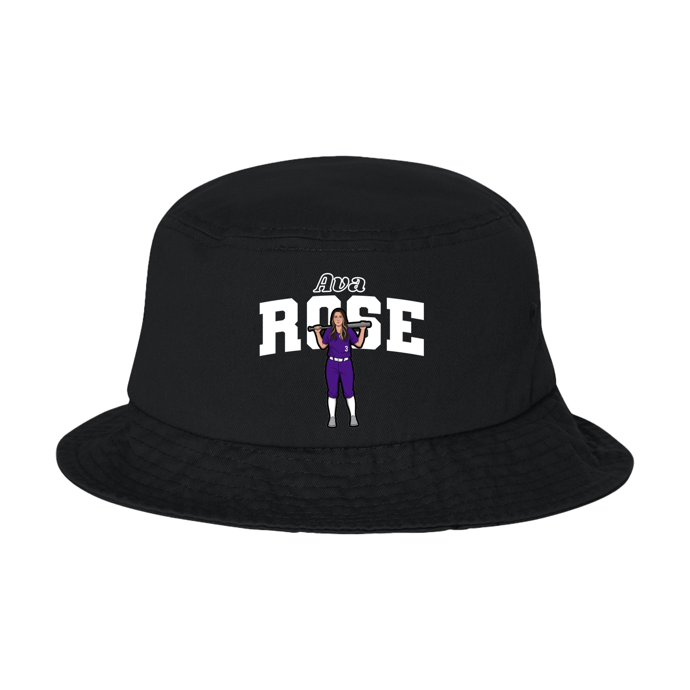 Bucket Cap — Name Arch in Black