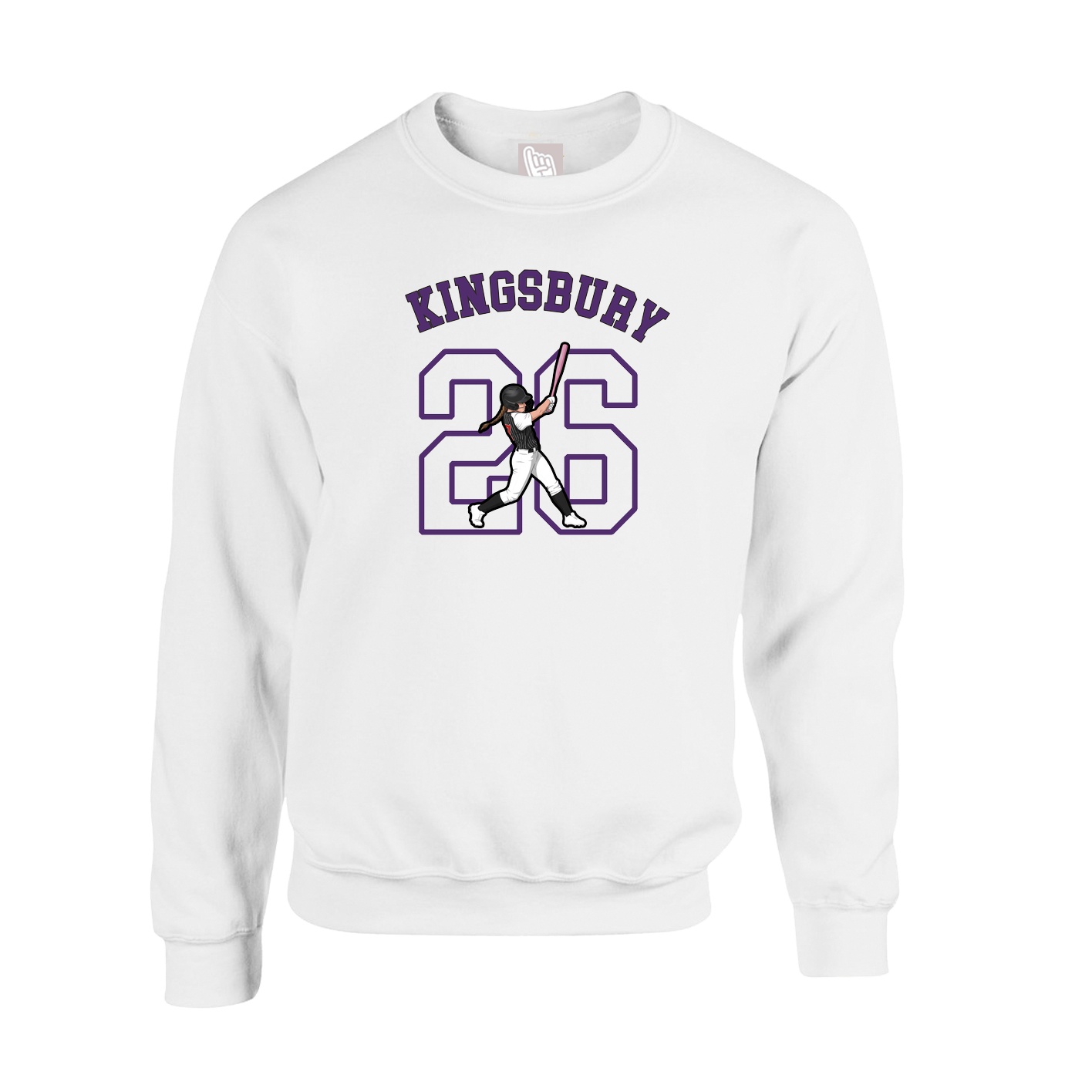 Fleece Crew — Shirsey Arch in White