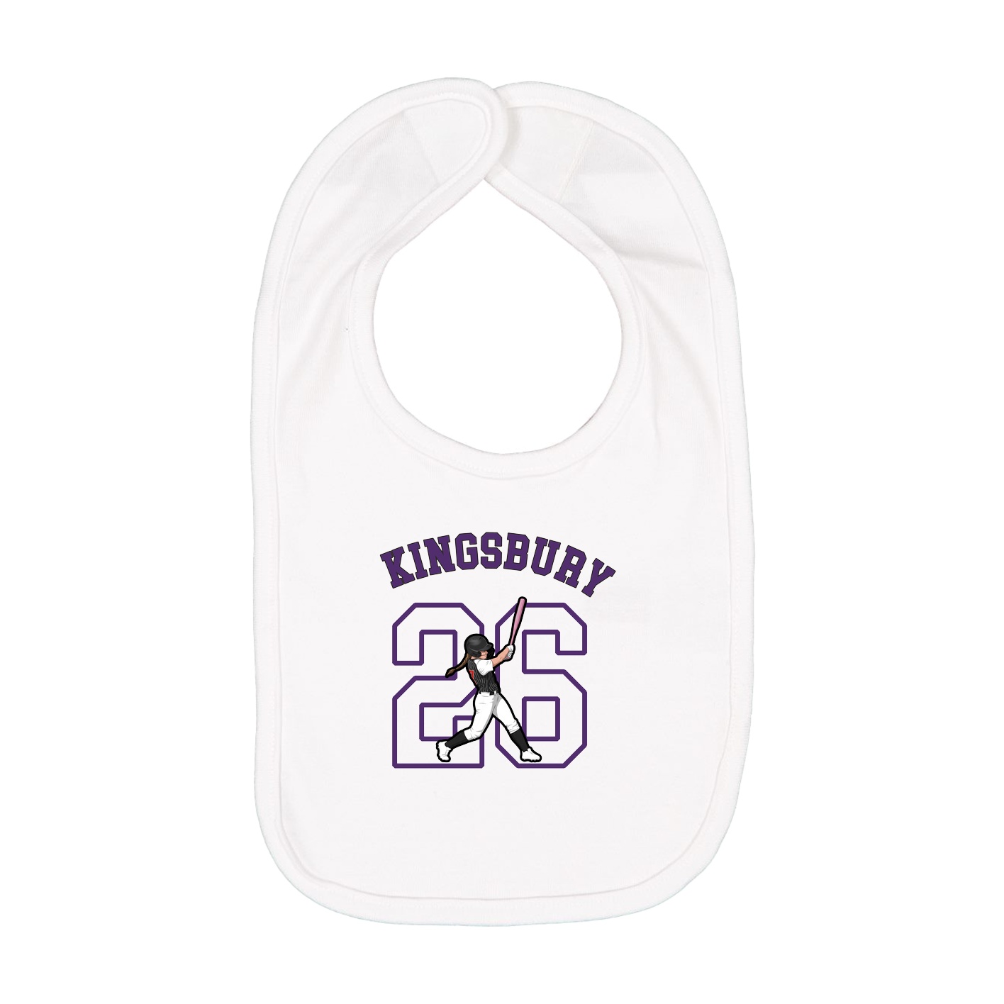 Infant Bib — Shirsey Arch in White