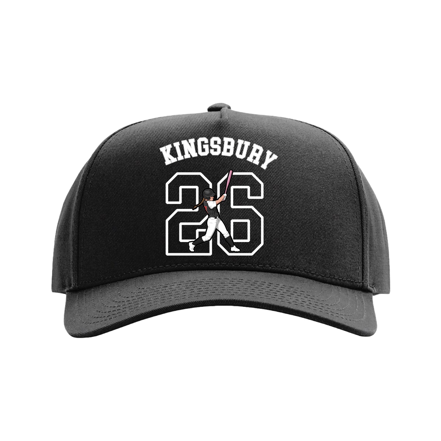 Full Fabric Five-Panel Champ Cap — Shirsey Arch in Black