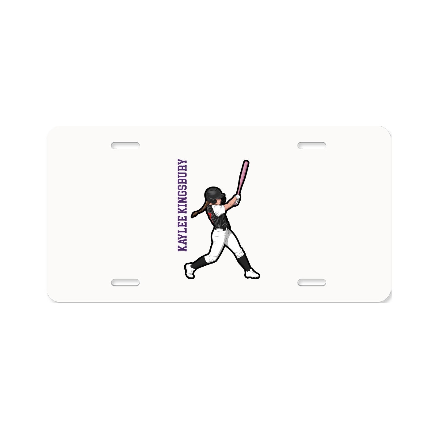 License Plate — Name Vertical in Classic