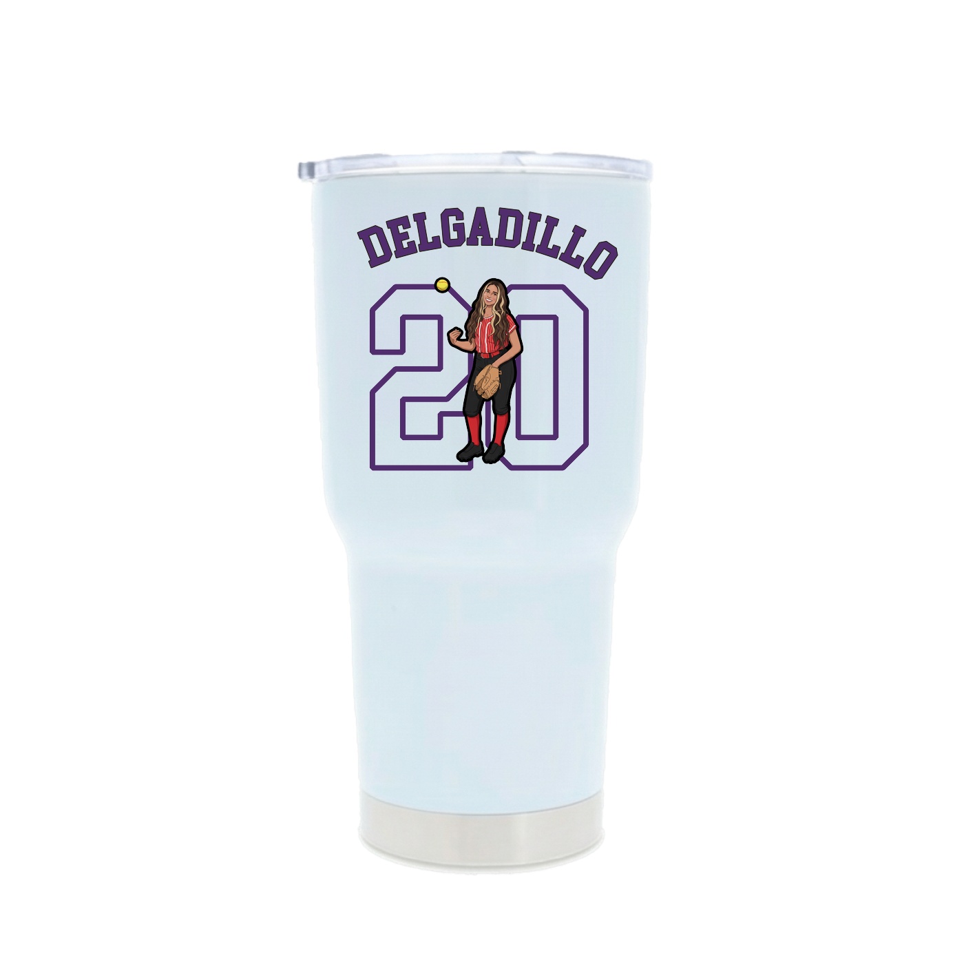 30oz Stainless Steel Tumbler — Shirsey Arch in White