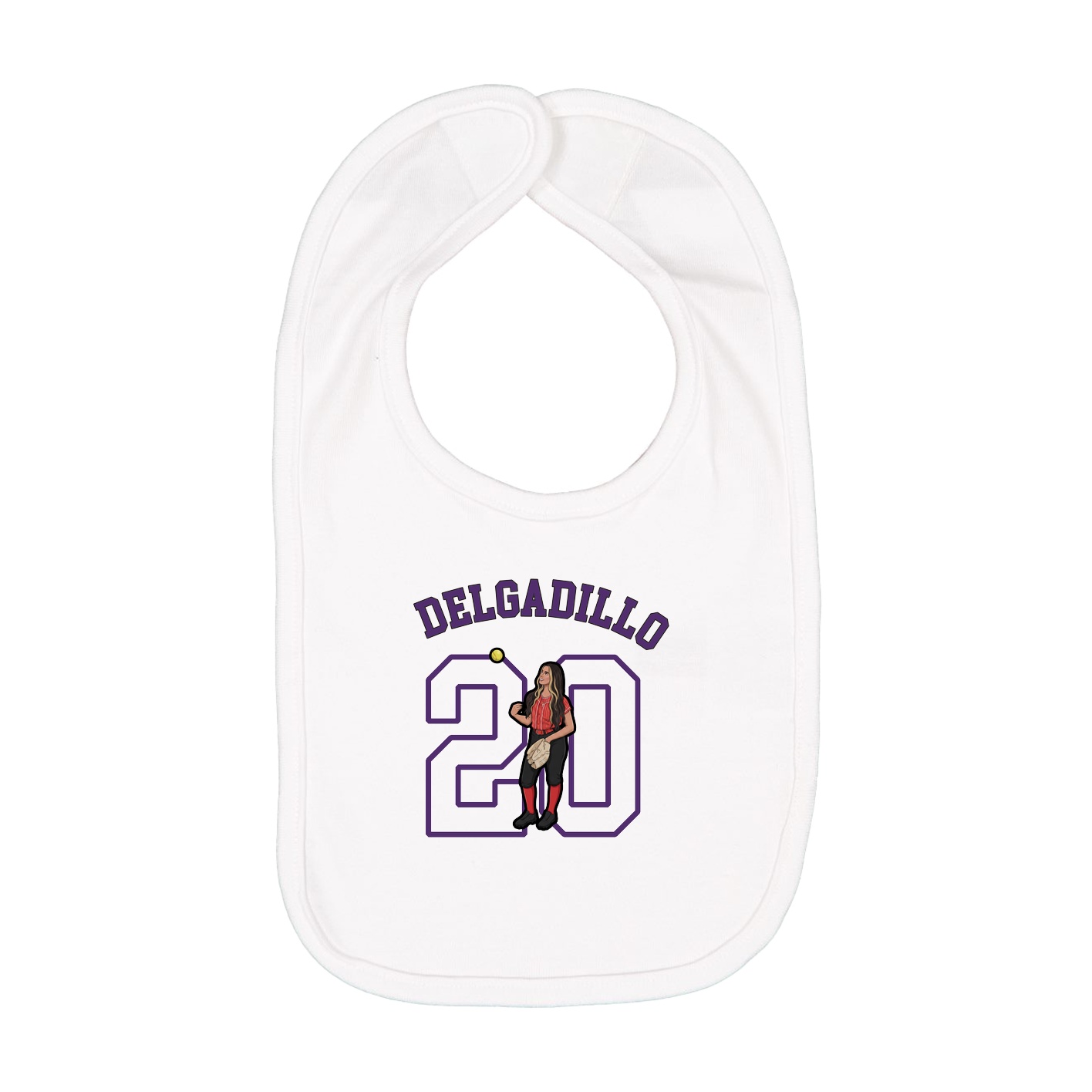 Infant Bib — Shirsey Arch in White