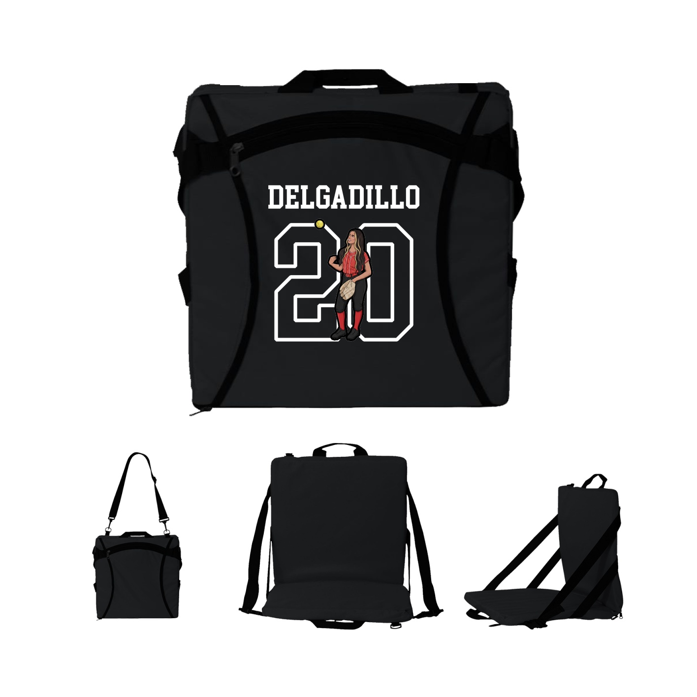 Folding Stadium Seat — Shirsey in Black
