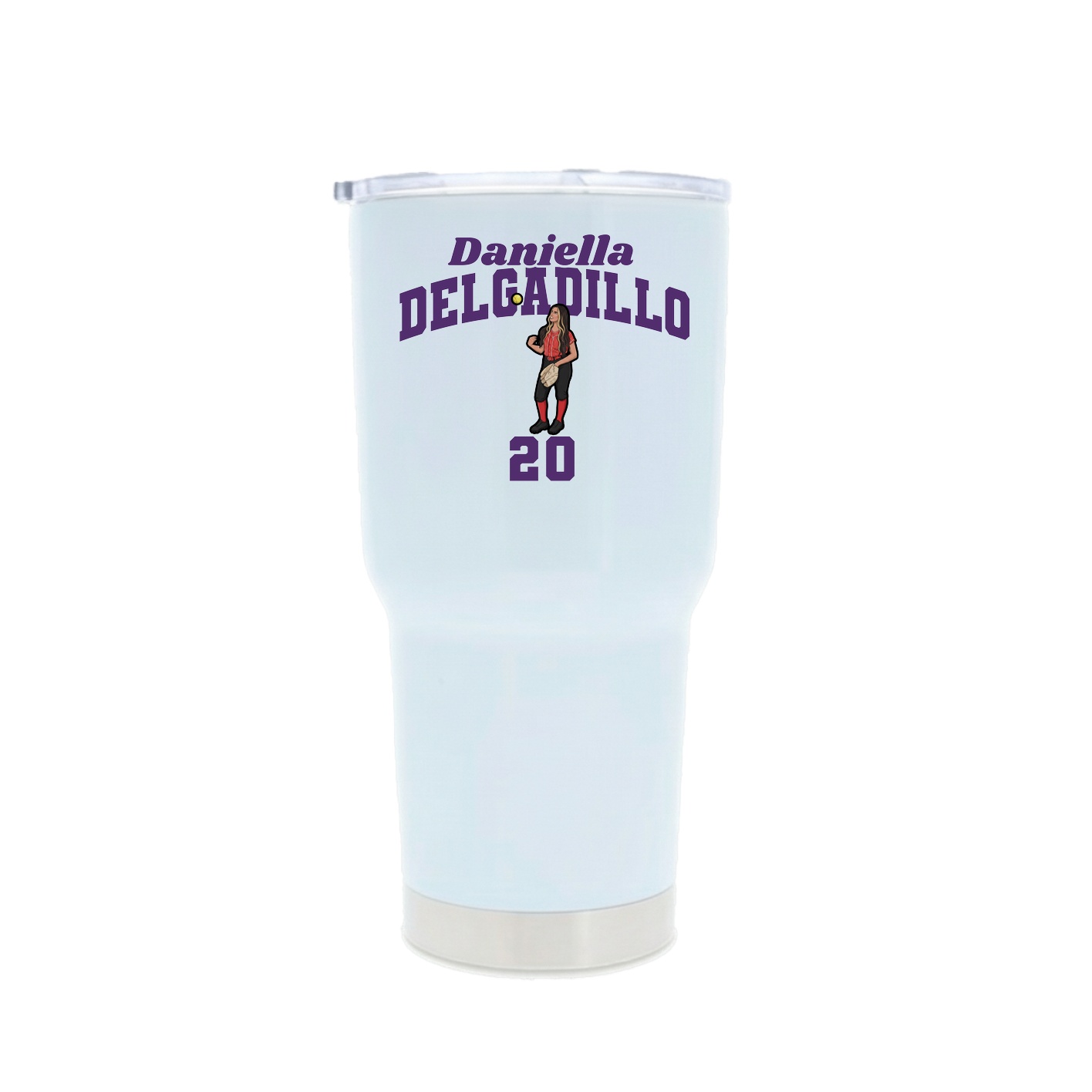 30oz Stainless Steel Tumbler — Signature Arch in White