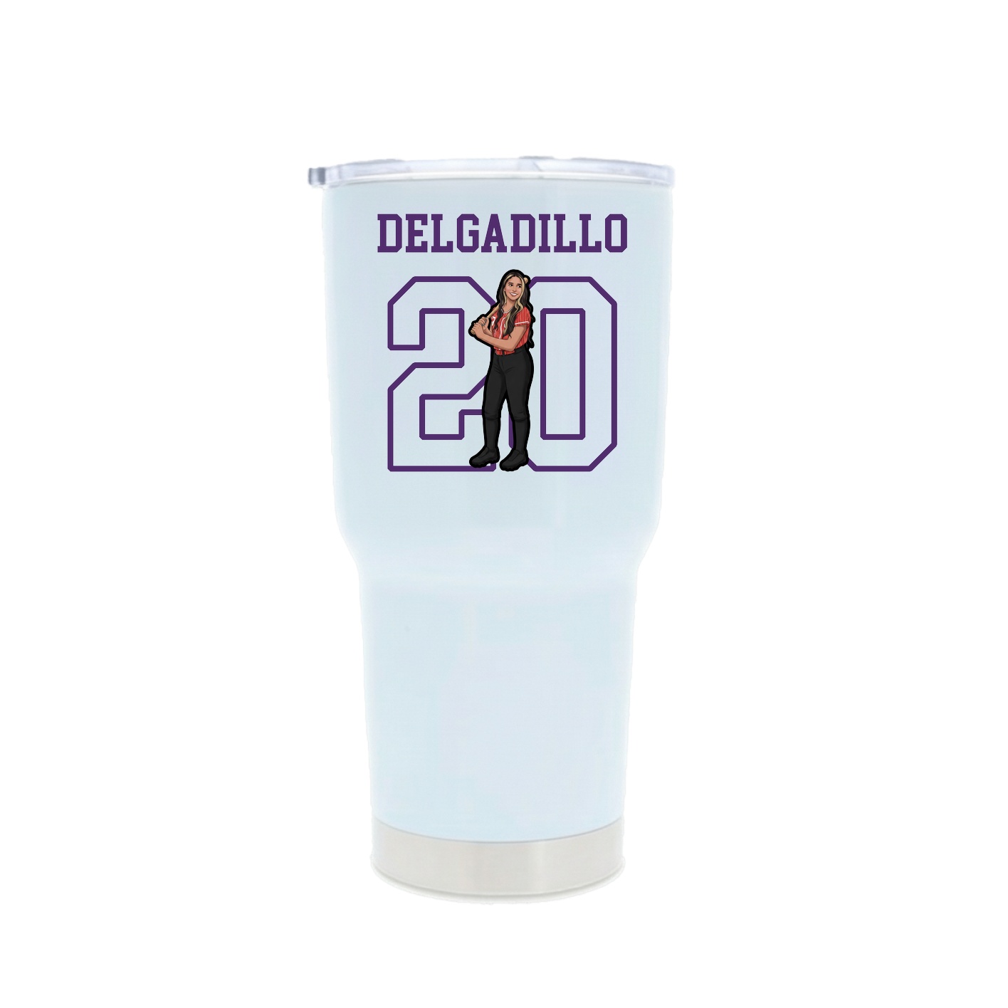 30oz Stainless Steel Tumbler — Shirsey in White